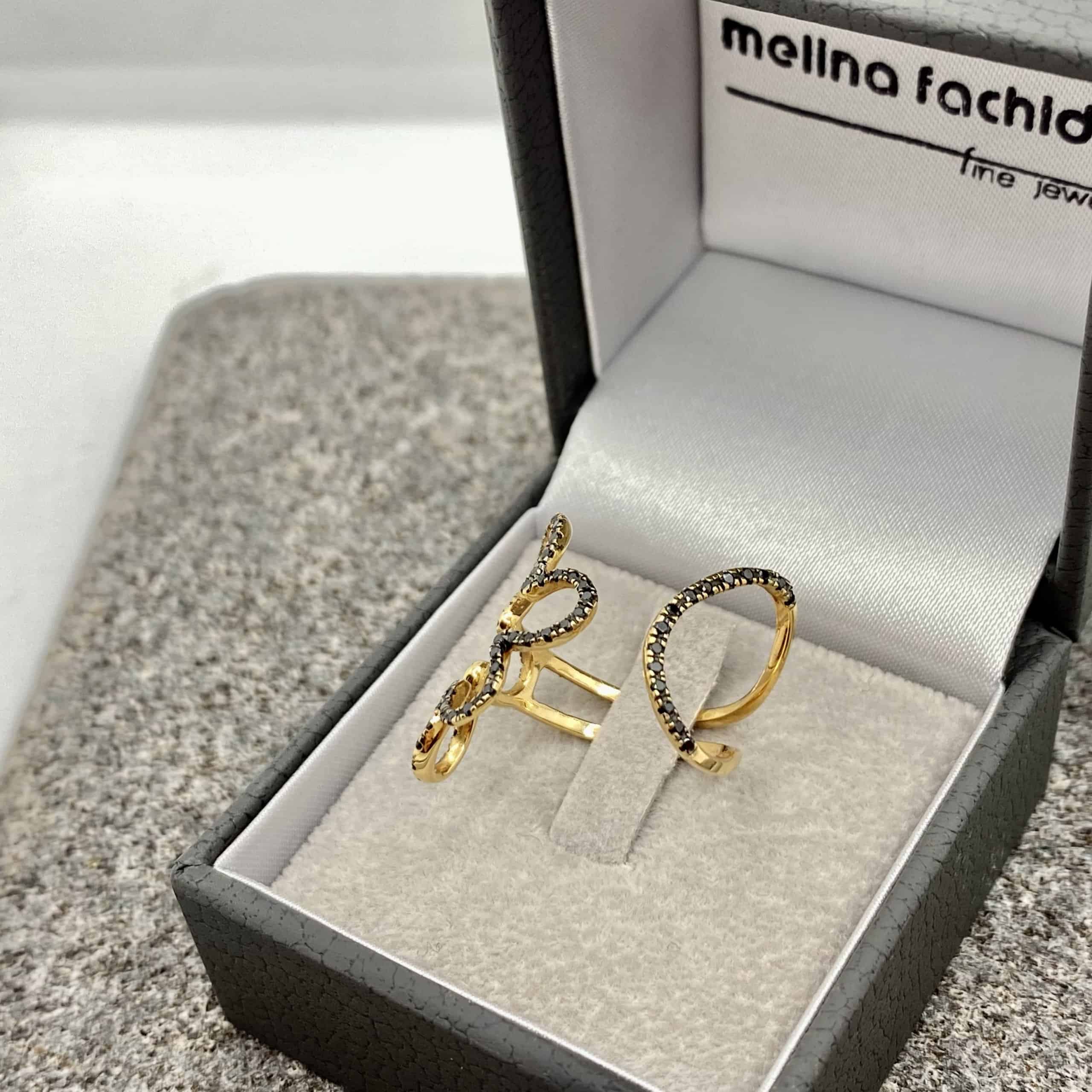 Black diamond double Tattoo ring — Melina Fachidis (4)