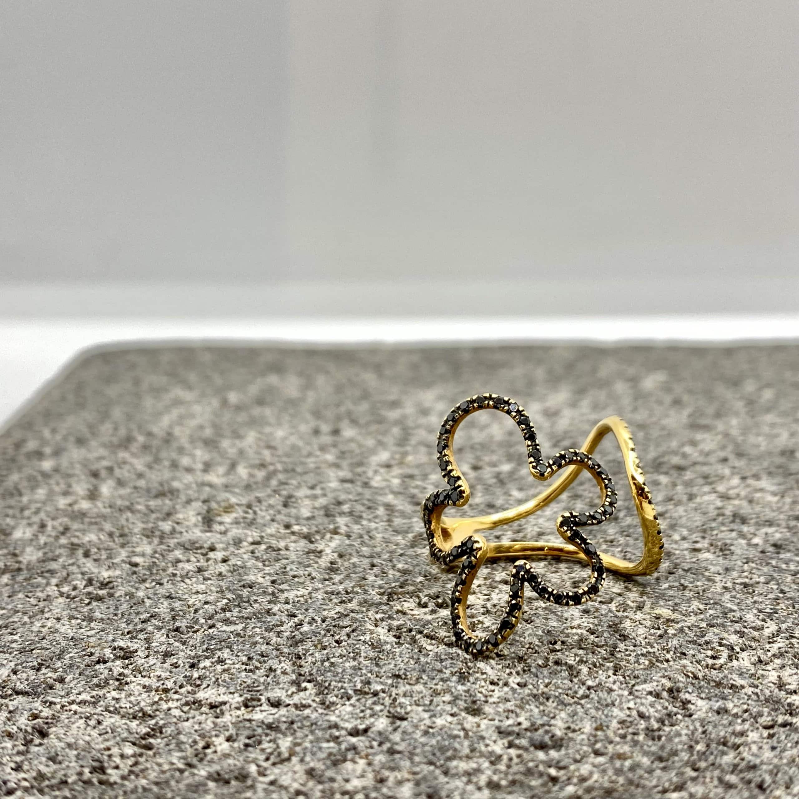 Black diamond double Tattoo ring — Melina Fachidis (5)
