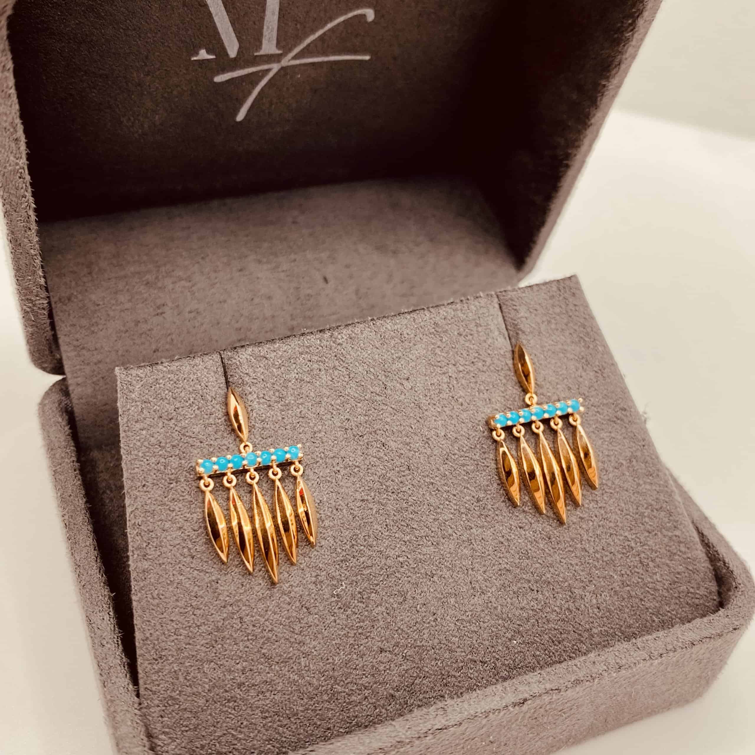 Summer rain turquoise earrings — Melina Fachidis (2)