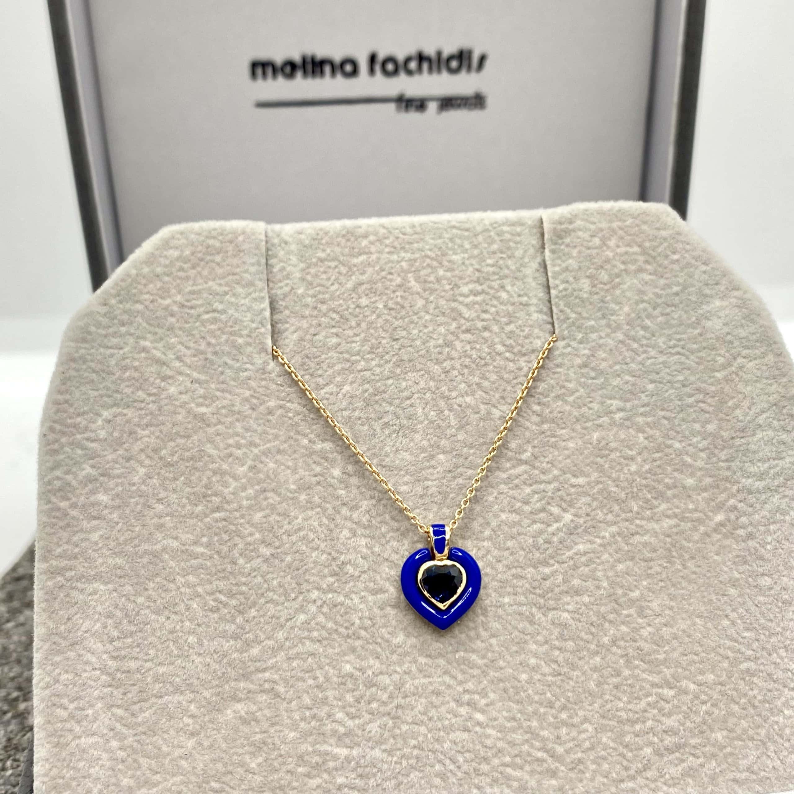 Blue sapphire heart pendant — Melina Fachidis (5)
