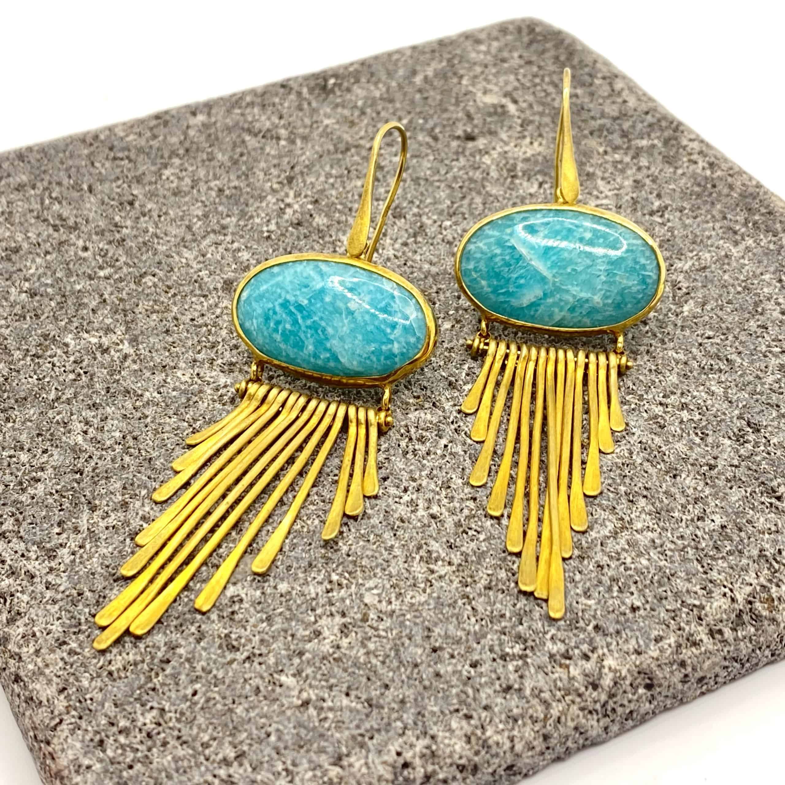 Amazonite long earrings — Melina Fachidis (3)