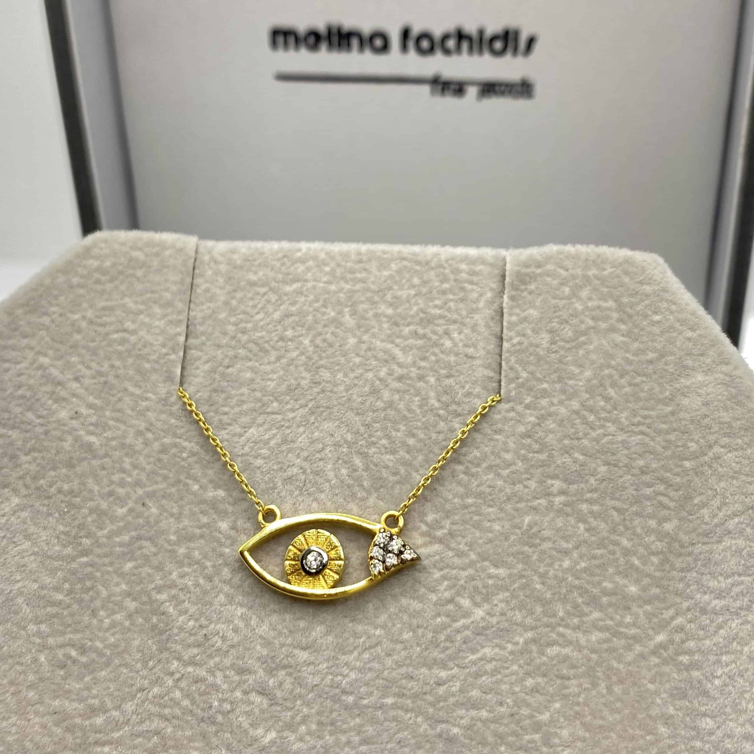 Transparent diamond Eye pendant — Melina Fachidis (3)