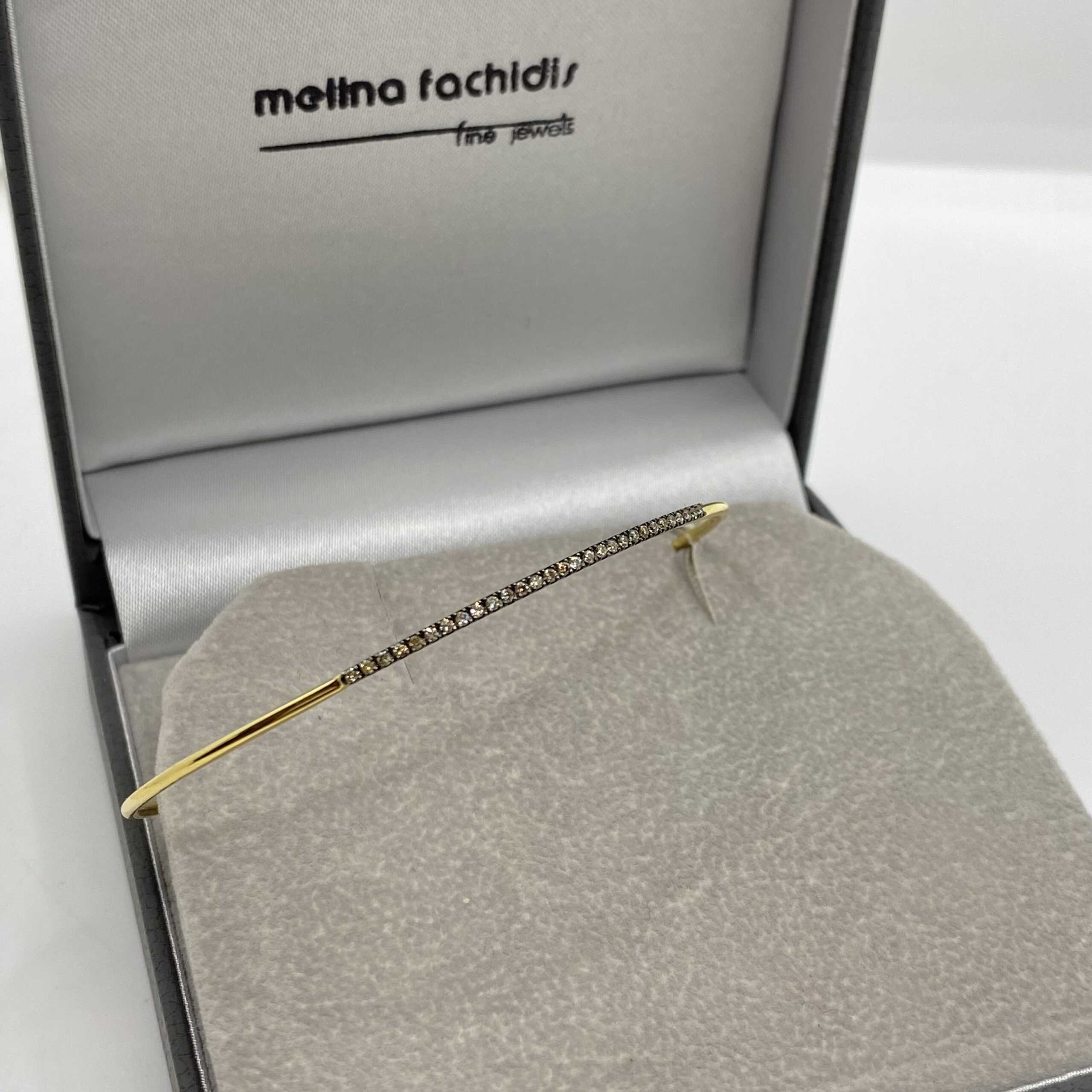 Brown diamond cuff bracelet set on 18k yellow gold — Melina Fachidis (3)