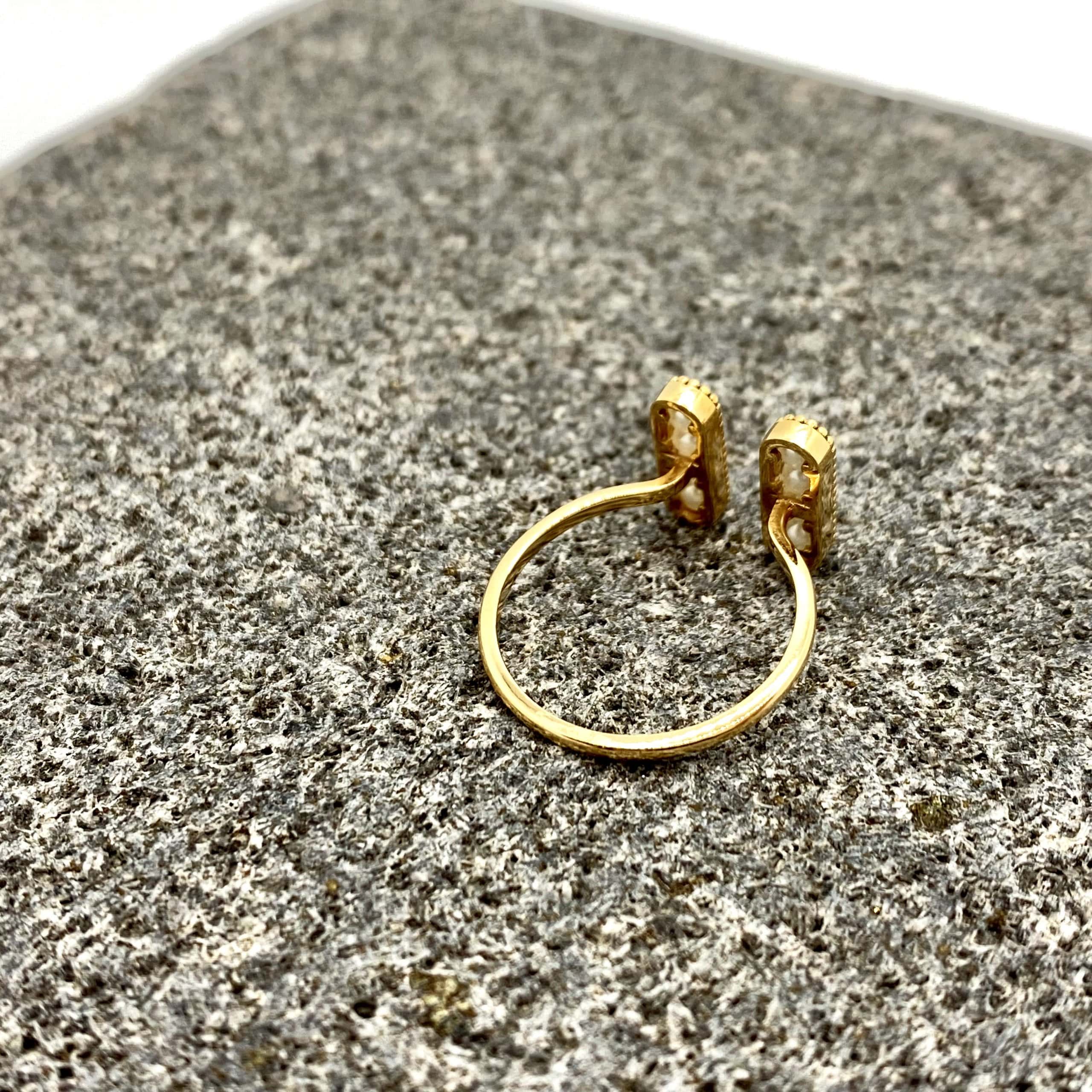 18K rose gold pearl open ring — Melina Fachidis (4)