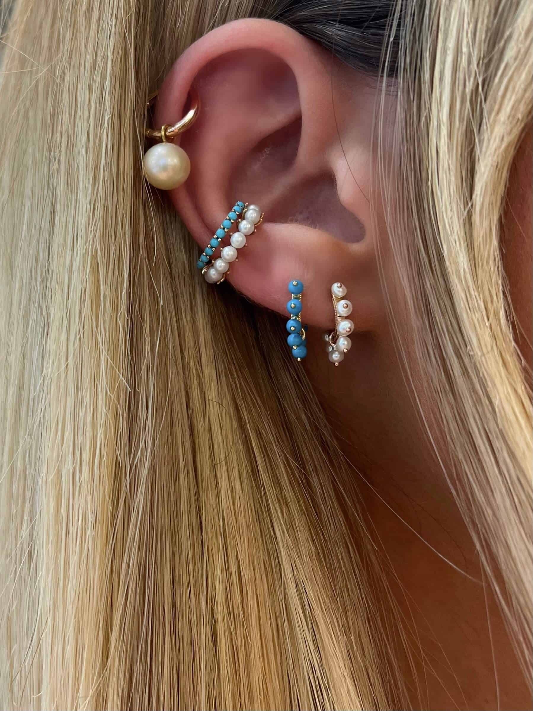 Turquoise cuff single earring — Melina Fachidis (3)