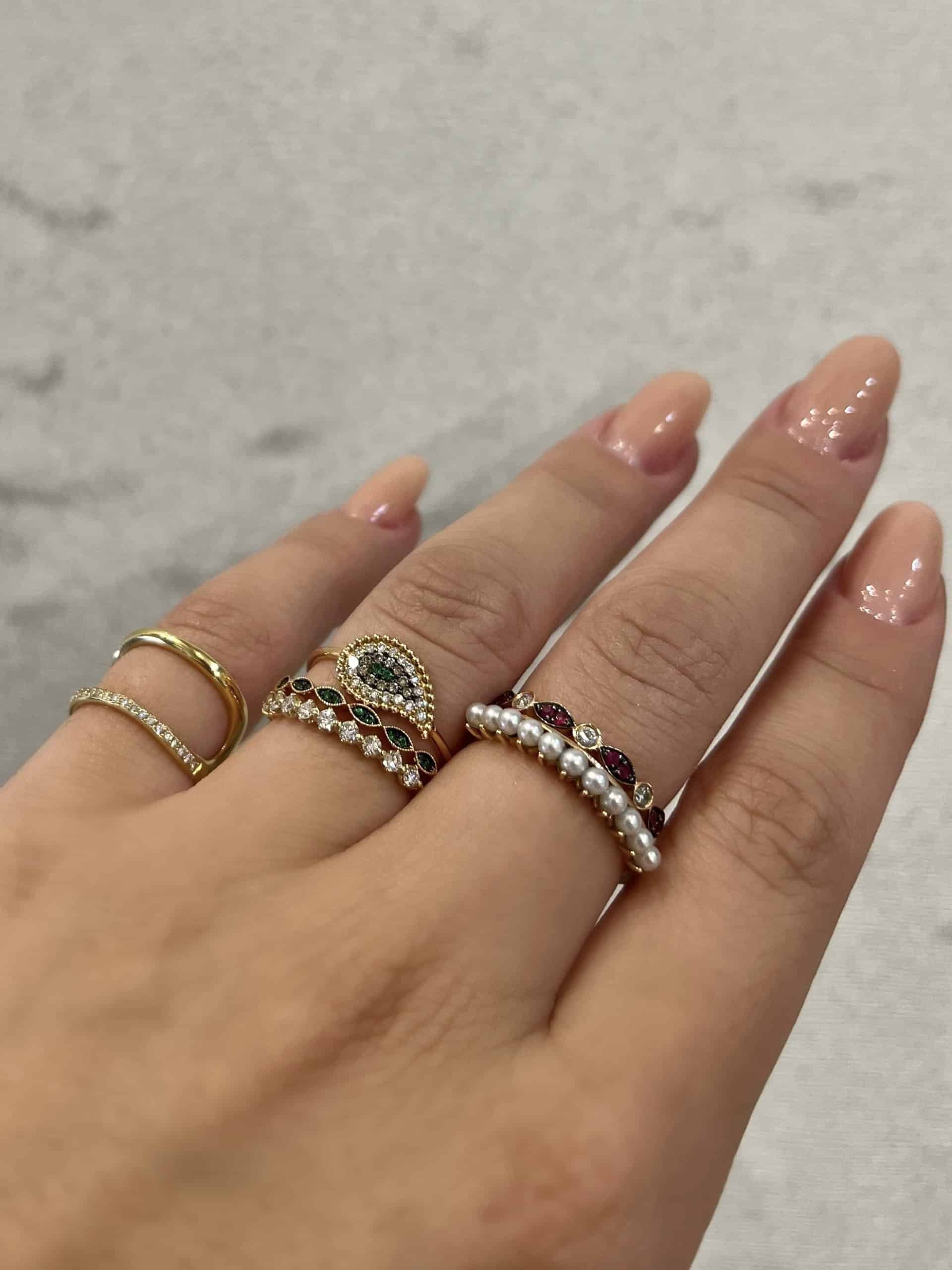 Vintage Ruby and diamond stacking ring — Melina Fachidis (9)