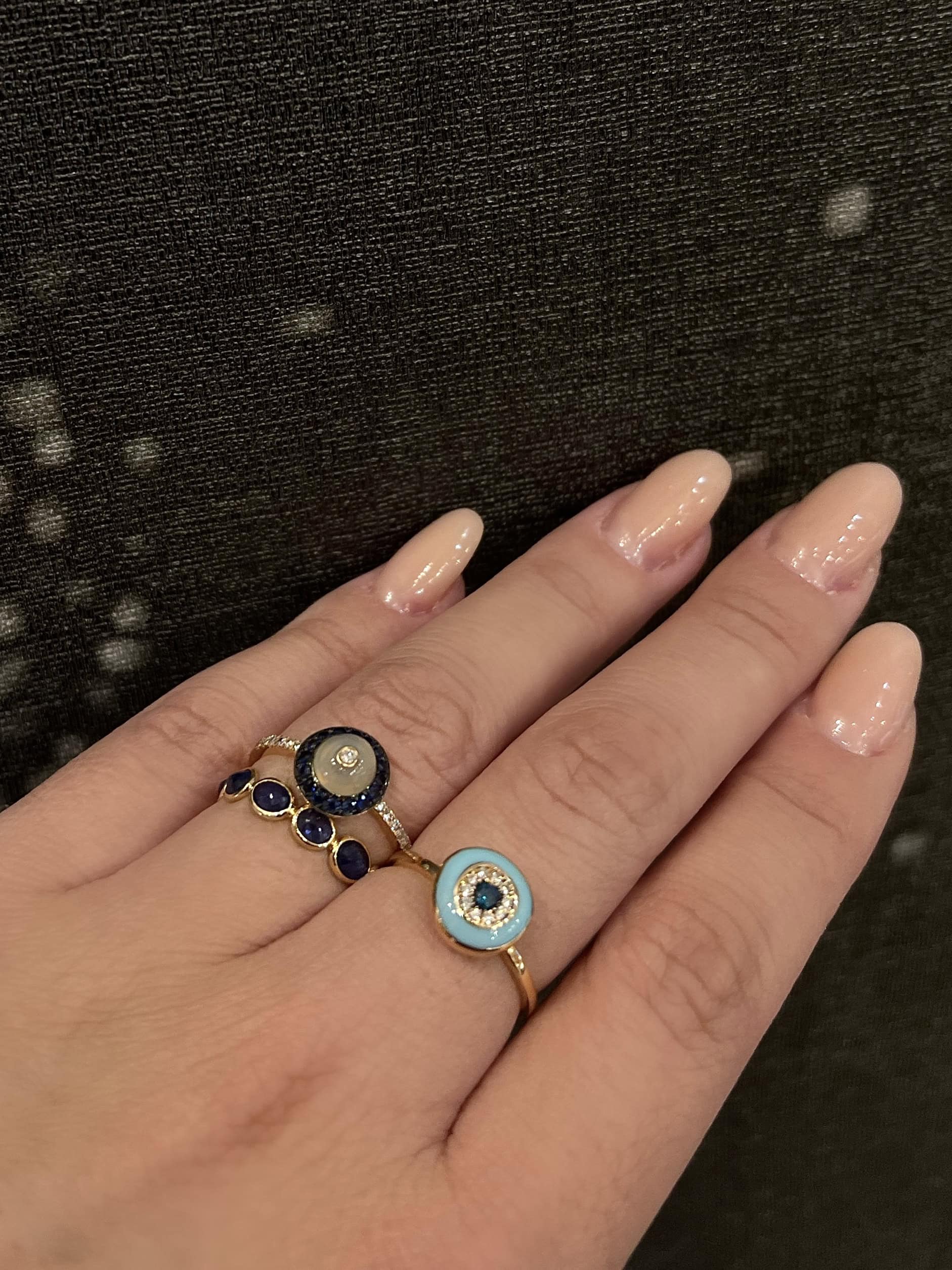 Turquoise enameled eye ring — Melina Fachidis (5)