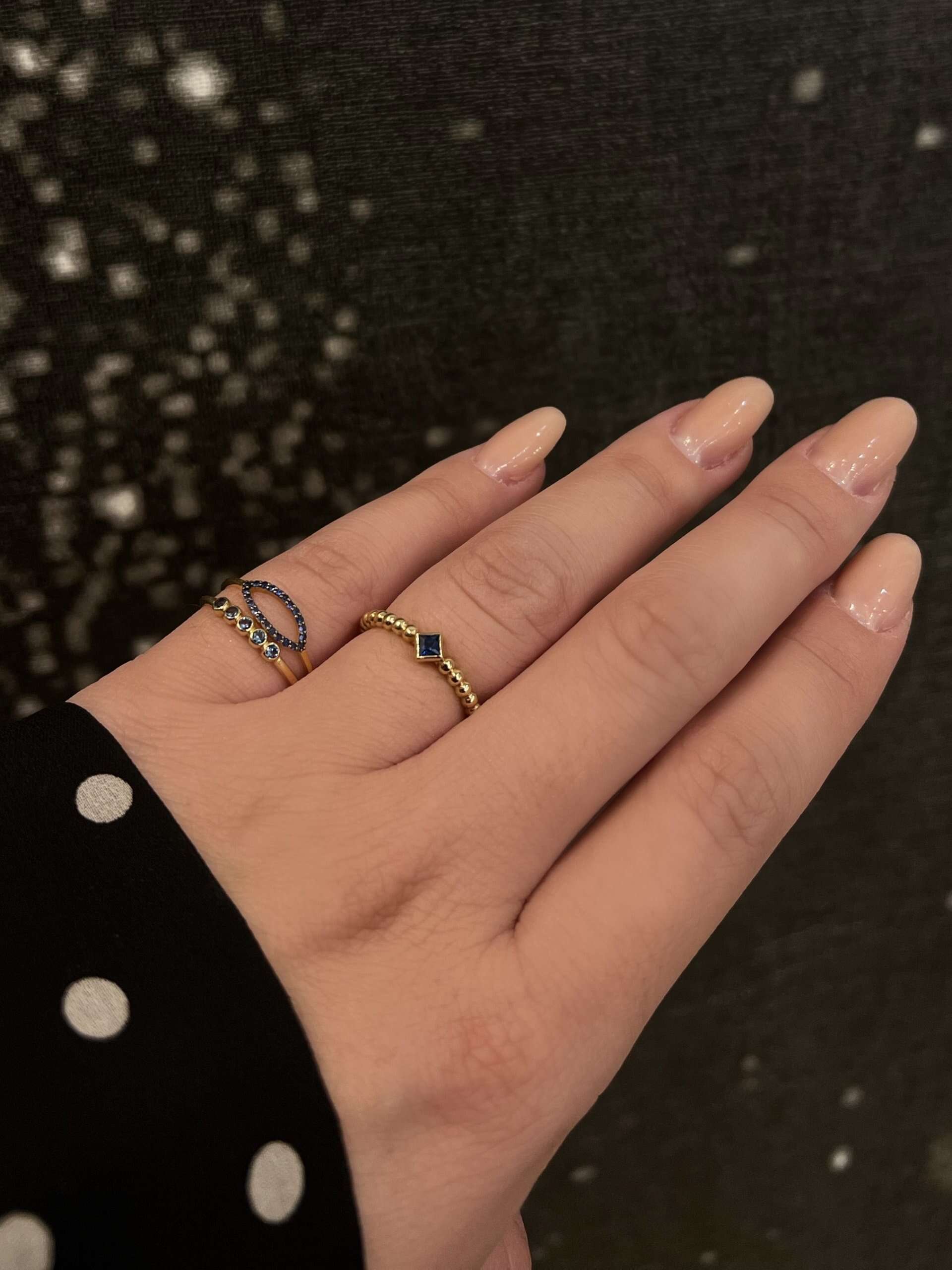 Blue sapphire square cut ring — Melina Fachidis (4)