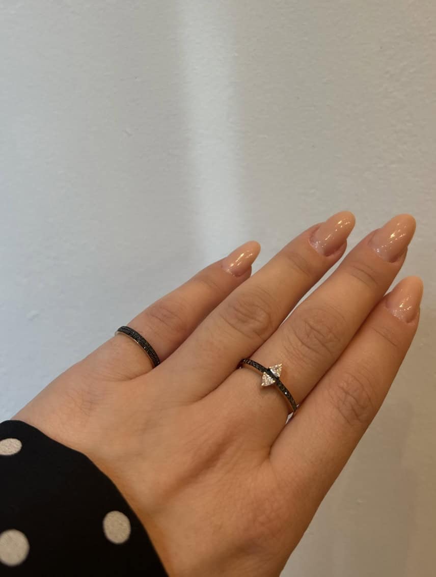 Black diamond midi-chevalier ring — Melina Fachidis (8)