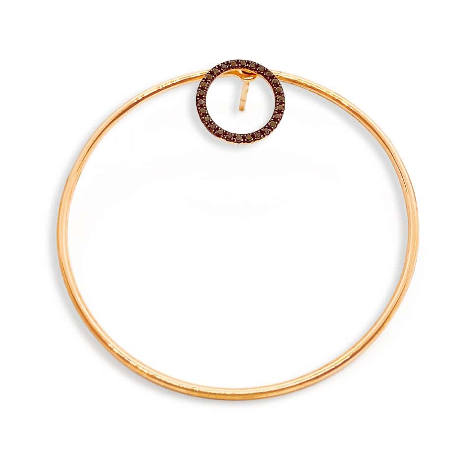 Double hoop black diamond earrings — Melina Fachidis (7)