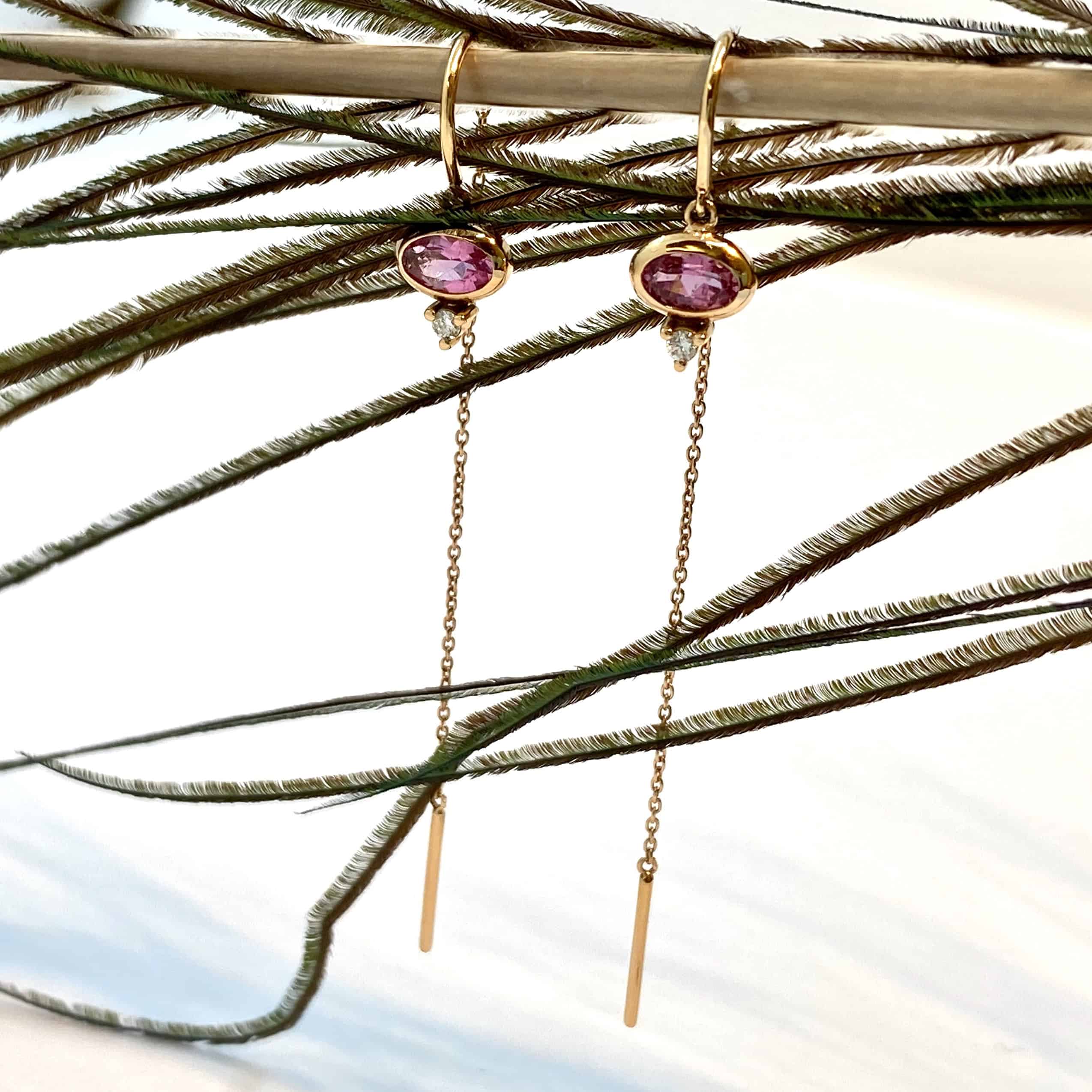 Long chain tourmaline earrings — Melina Fachidis (4)