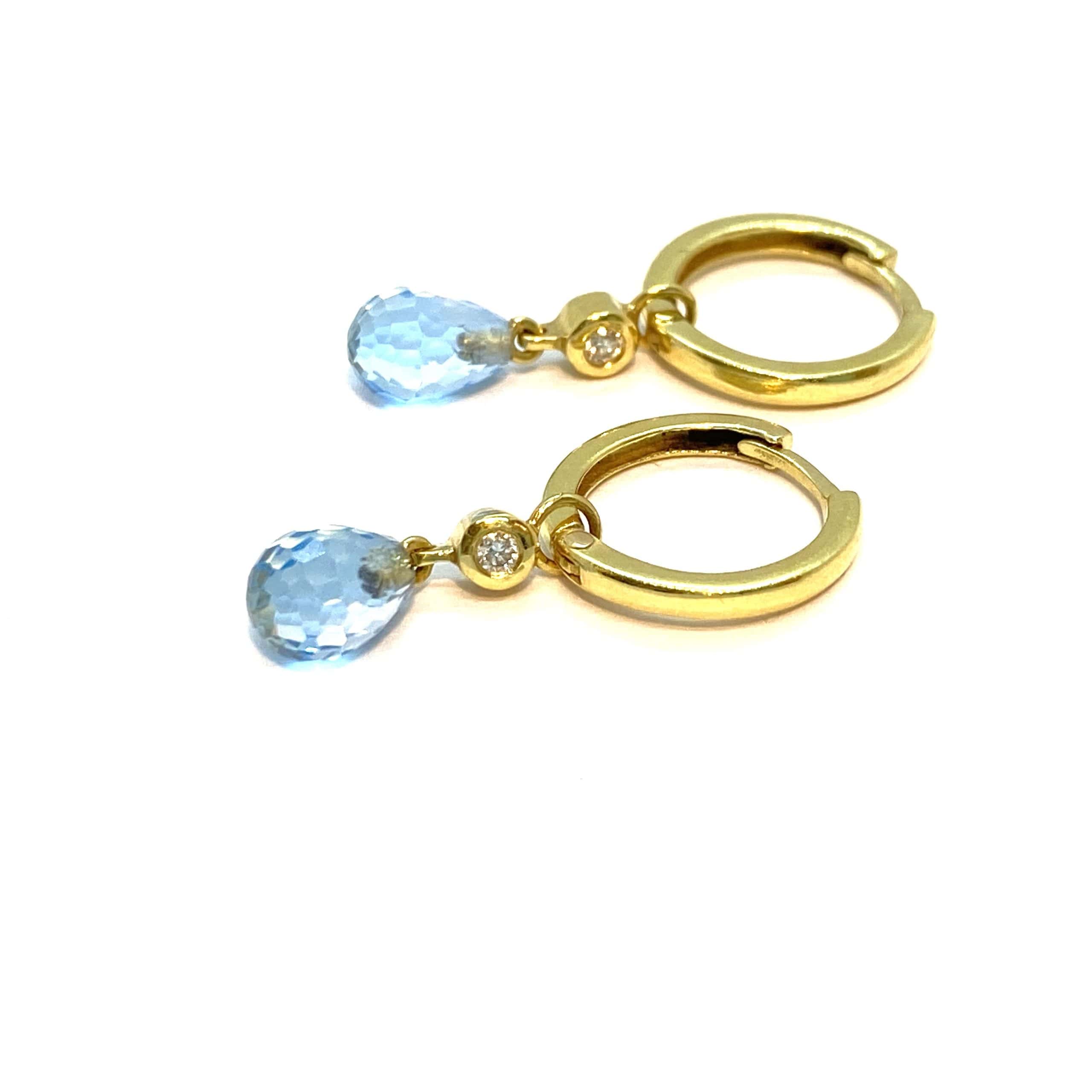Blue topaz drop diamond earrings — Melina Fachidis (2)