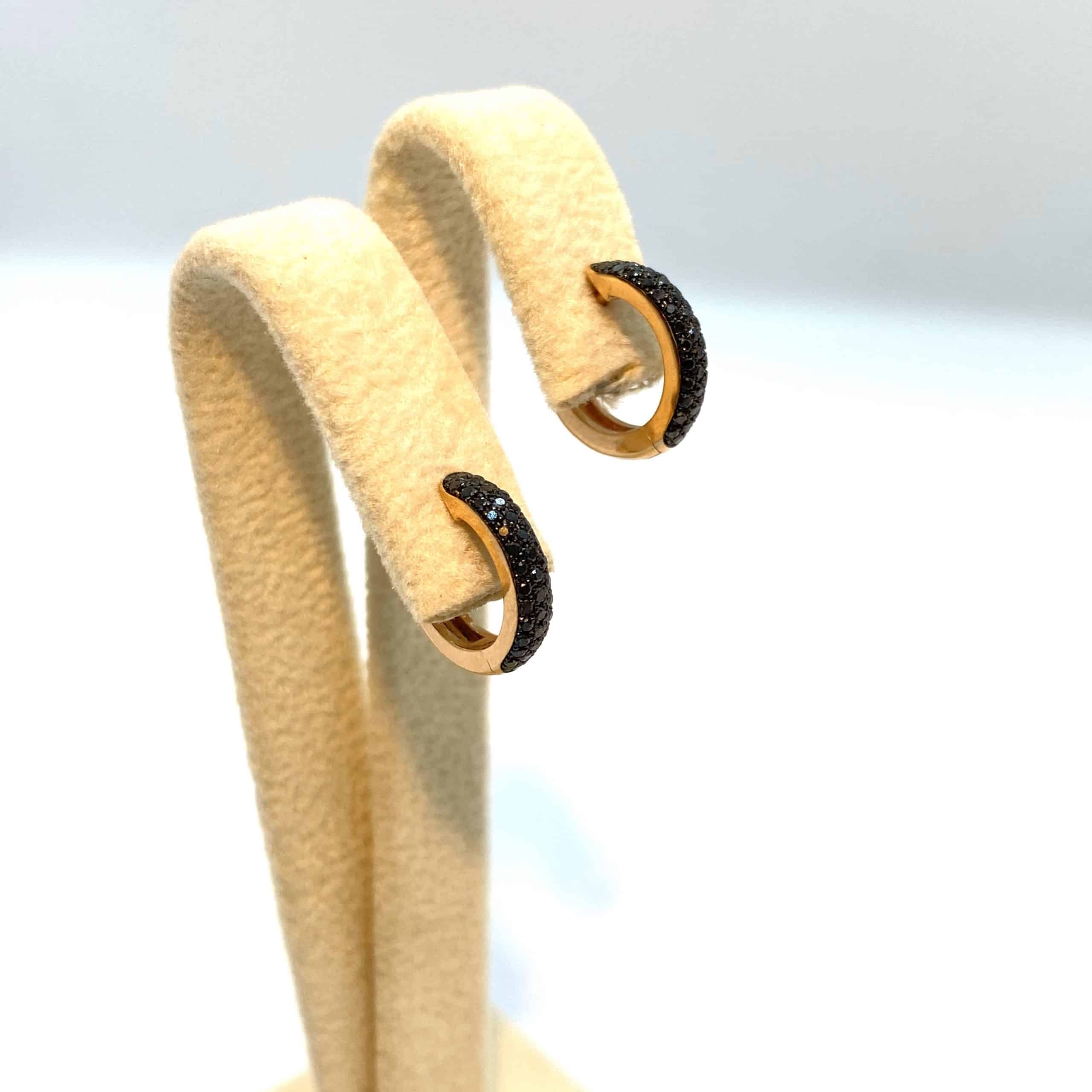 Black diamond small hoops — Melina Fachidis (3)