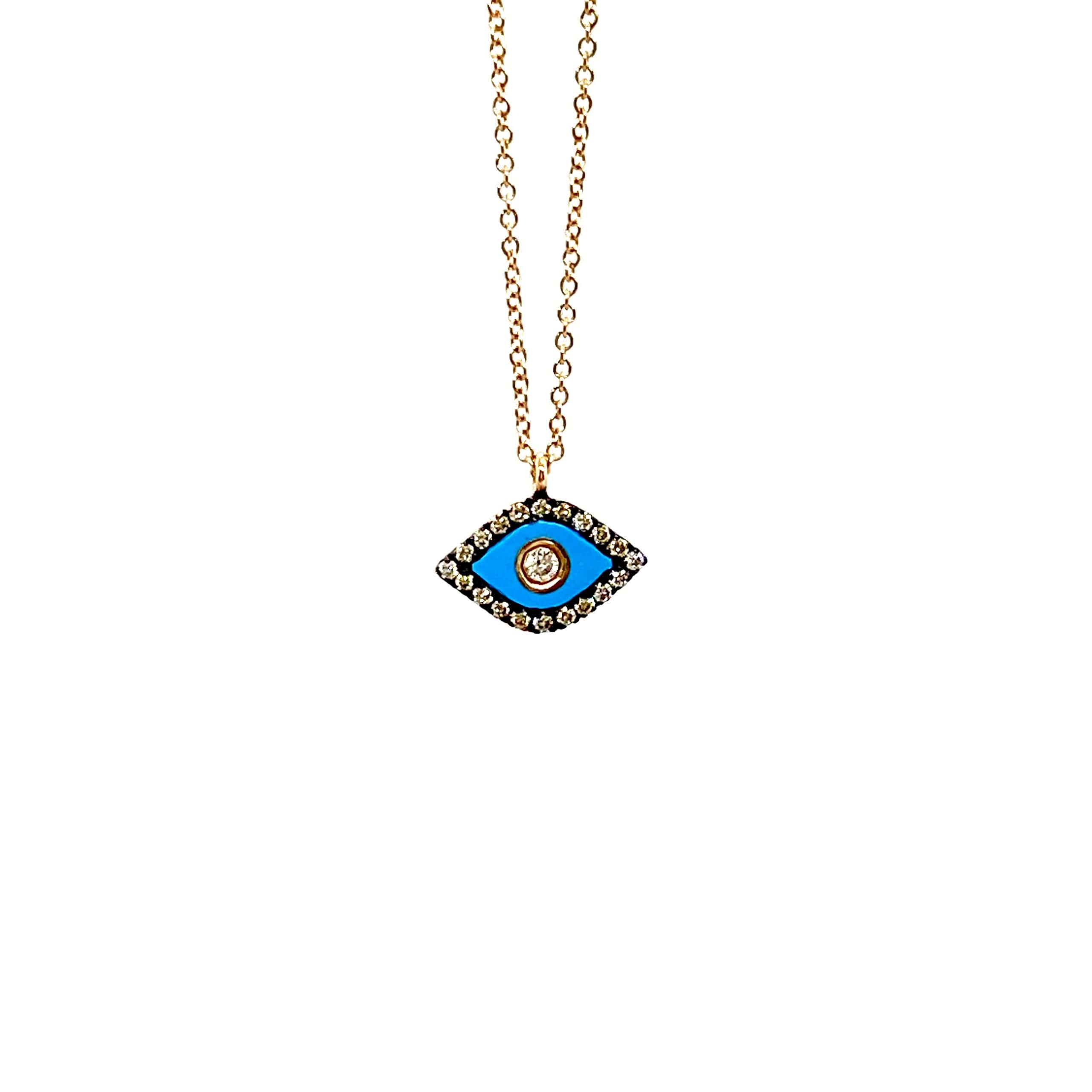 Small turquoise eye shaped pendant — Melina Fachidis (3)
