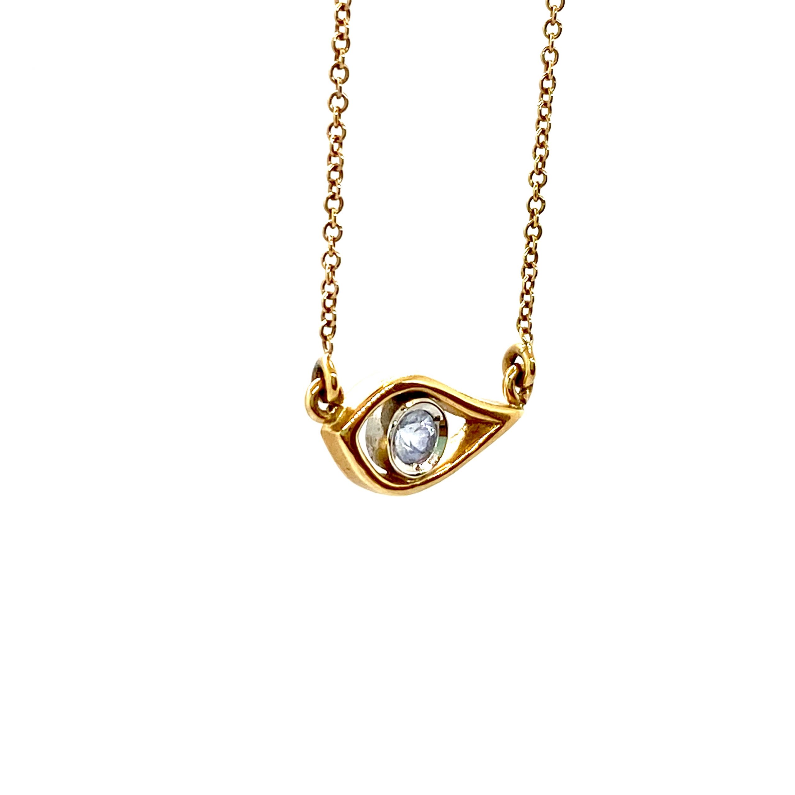 Topaz eye shaped pendant — Melina Fachidis (2)