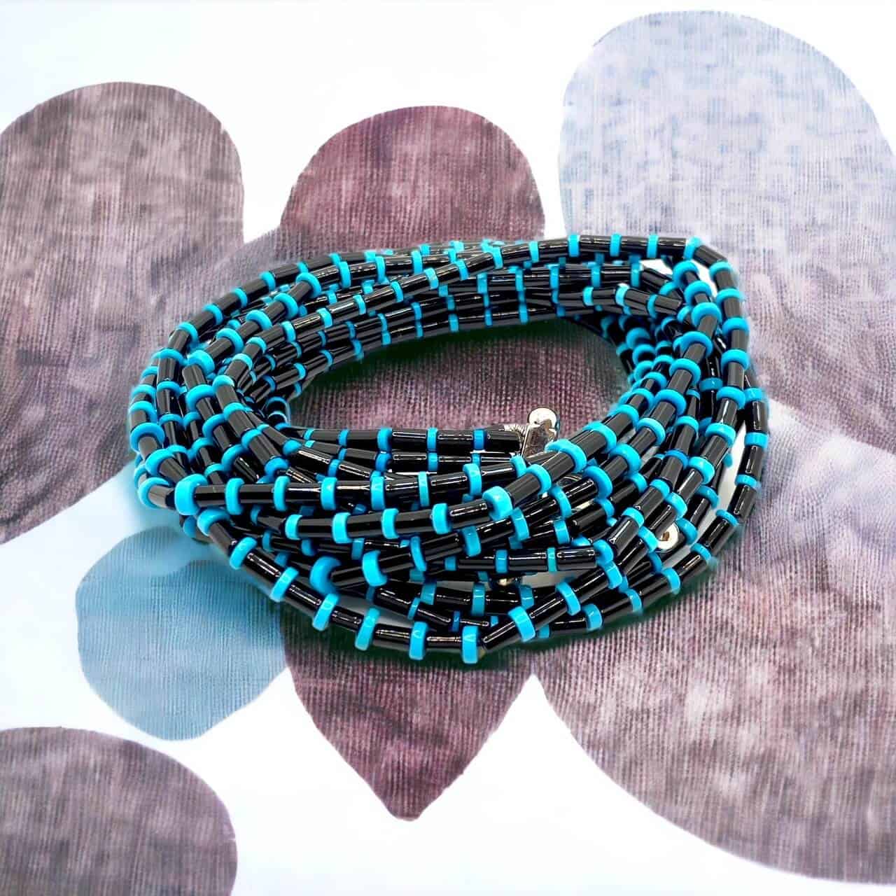 9 line onyx and turquoise necklace — Melina Fachidis (4)