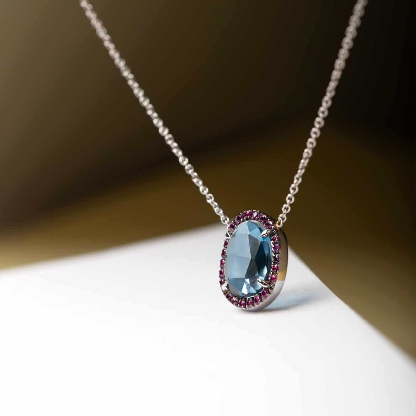 London blue topaz necklace with sapphires — Melina Fachidis (2)