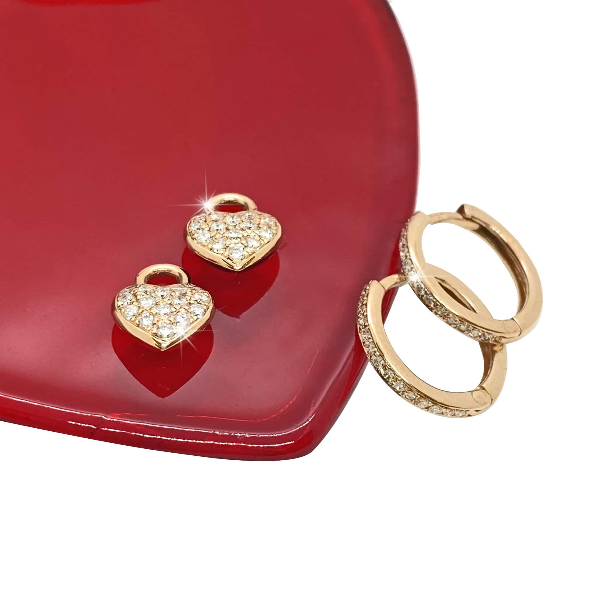 Heart enamel/diamond charms on diamond hoops — Melina Fachidis (5)