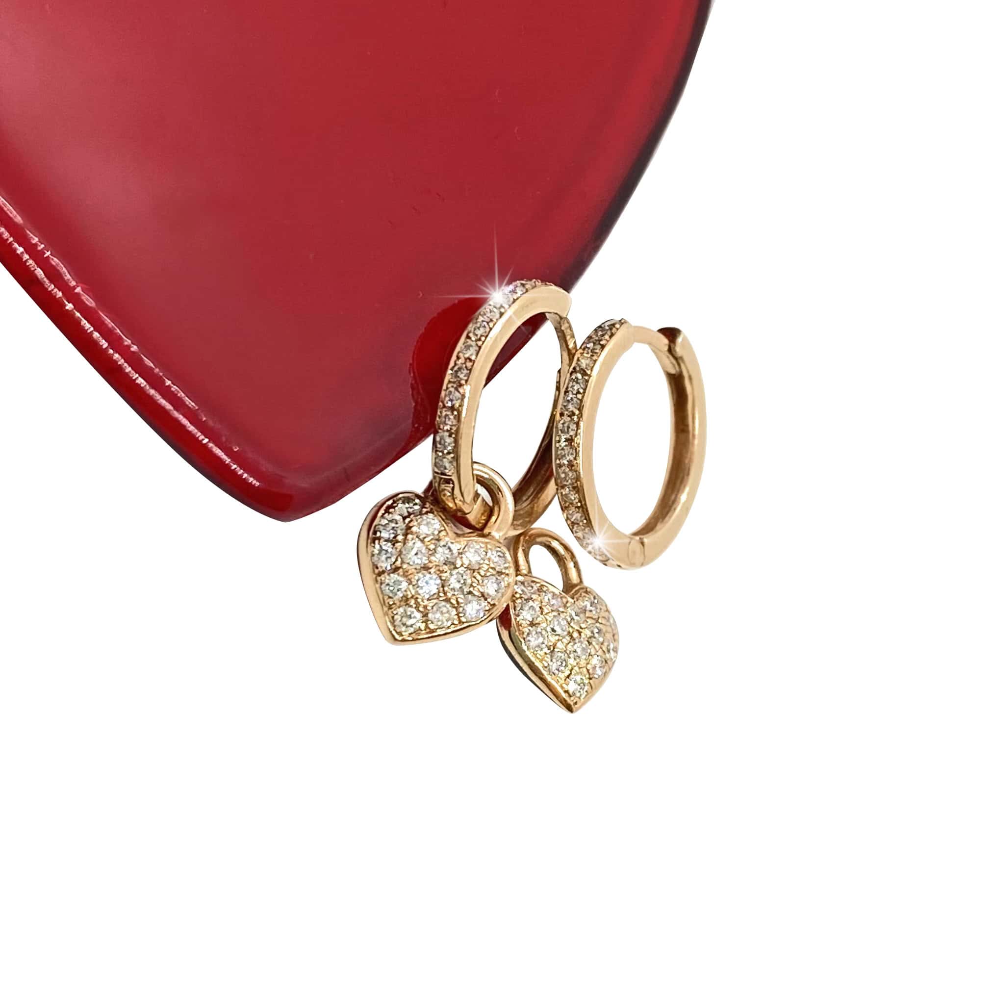 Heart enamel/diamond charms on diamond hoops — Melina Fachidis (6)