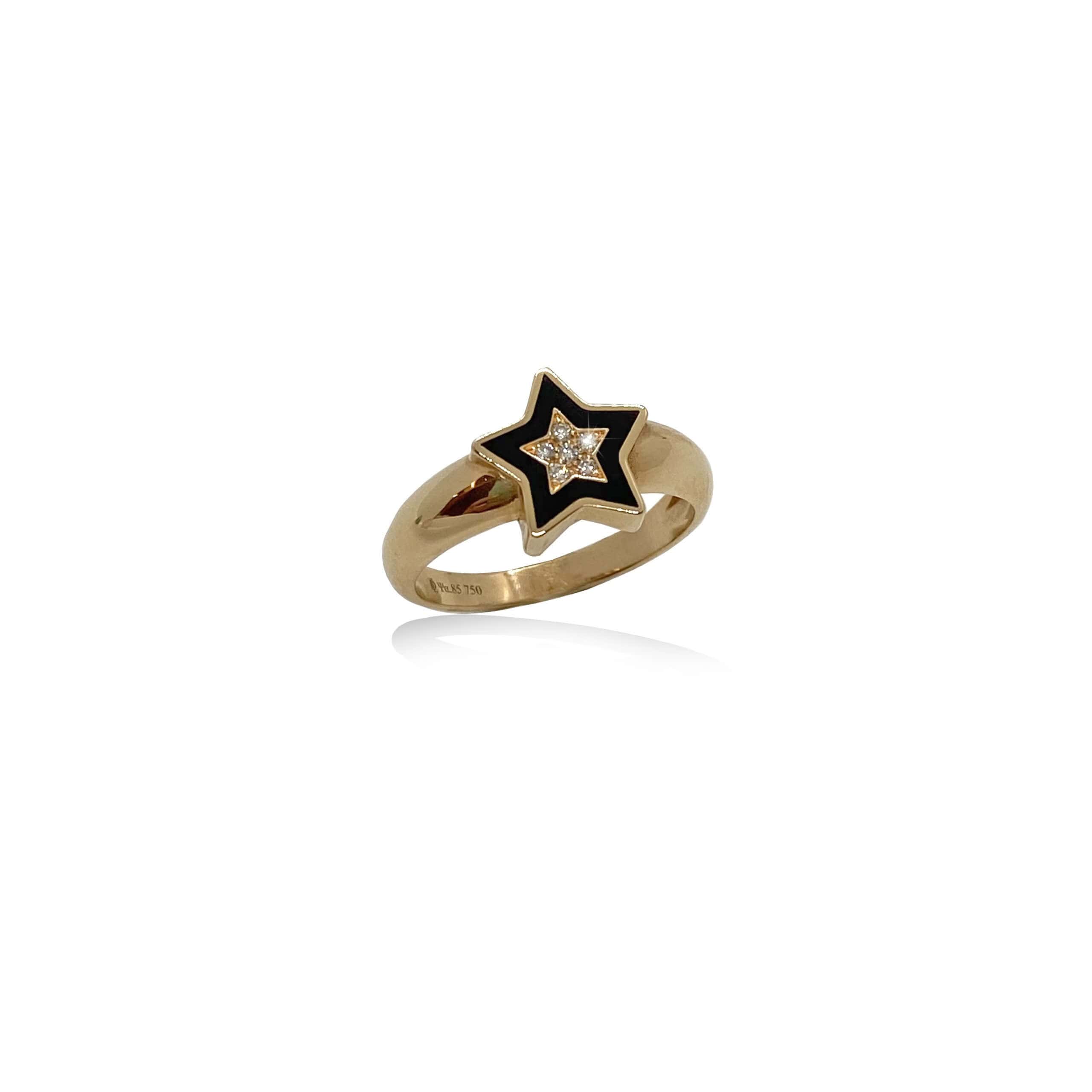 Star diamond enamel ring — Melina Fachidis (3)