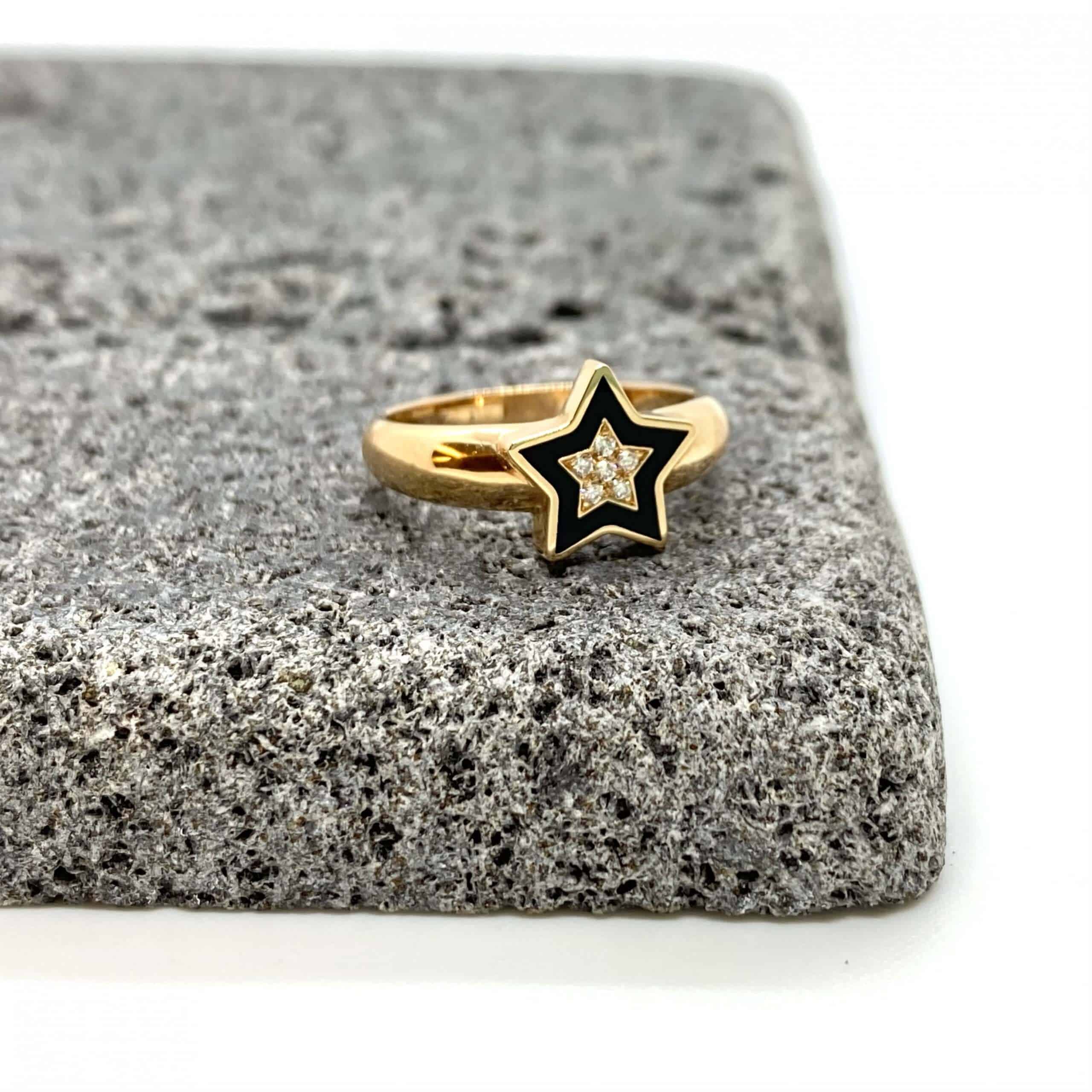 Star diamond enamel ring — Melina Fachidis (4)
