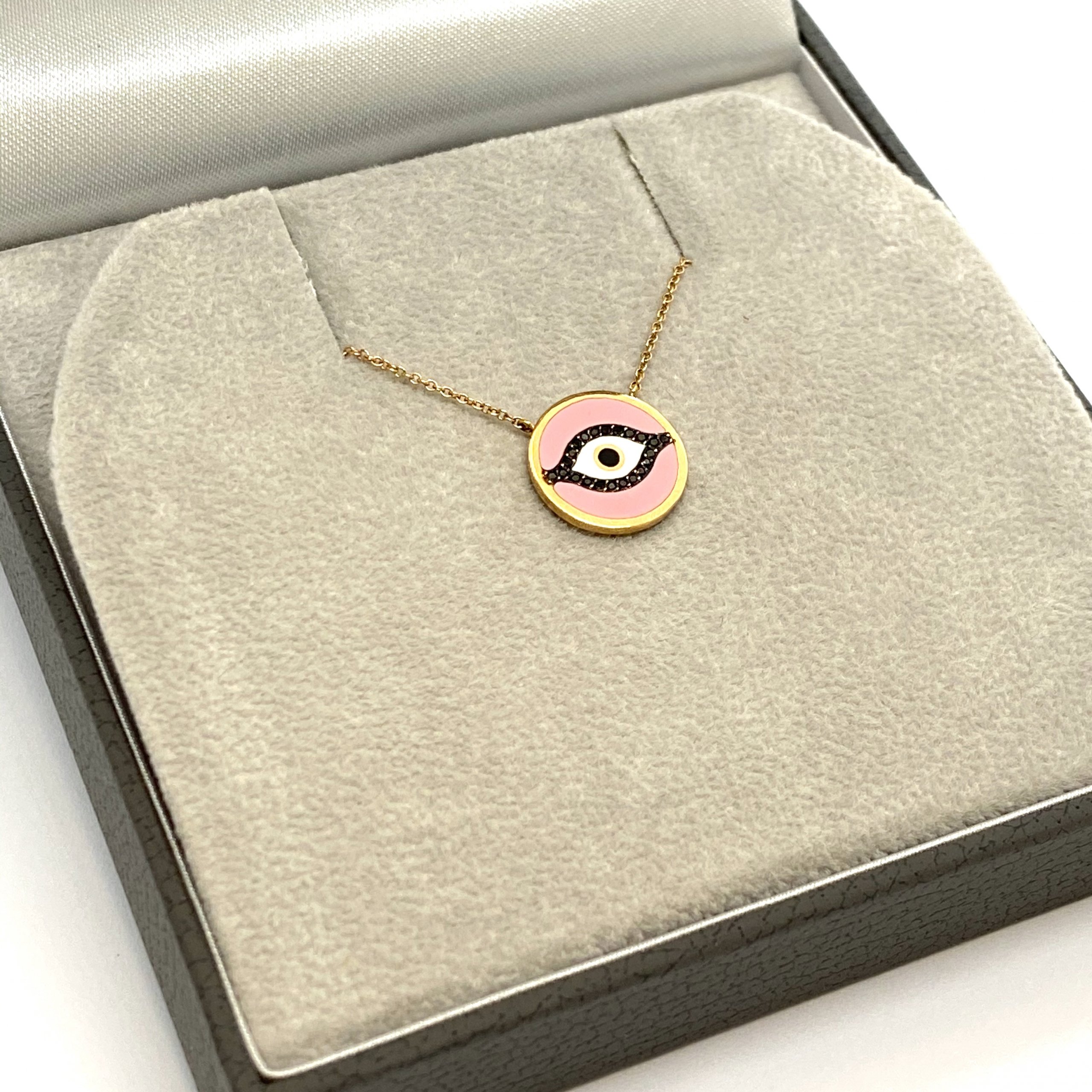 Round pink eye pendant — Melina Fachidis (4)