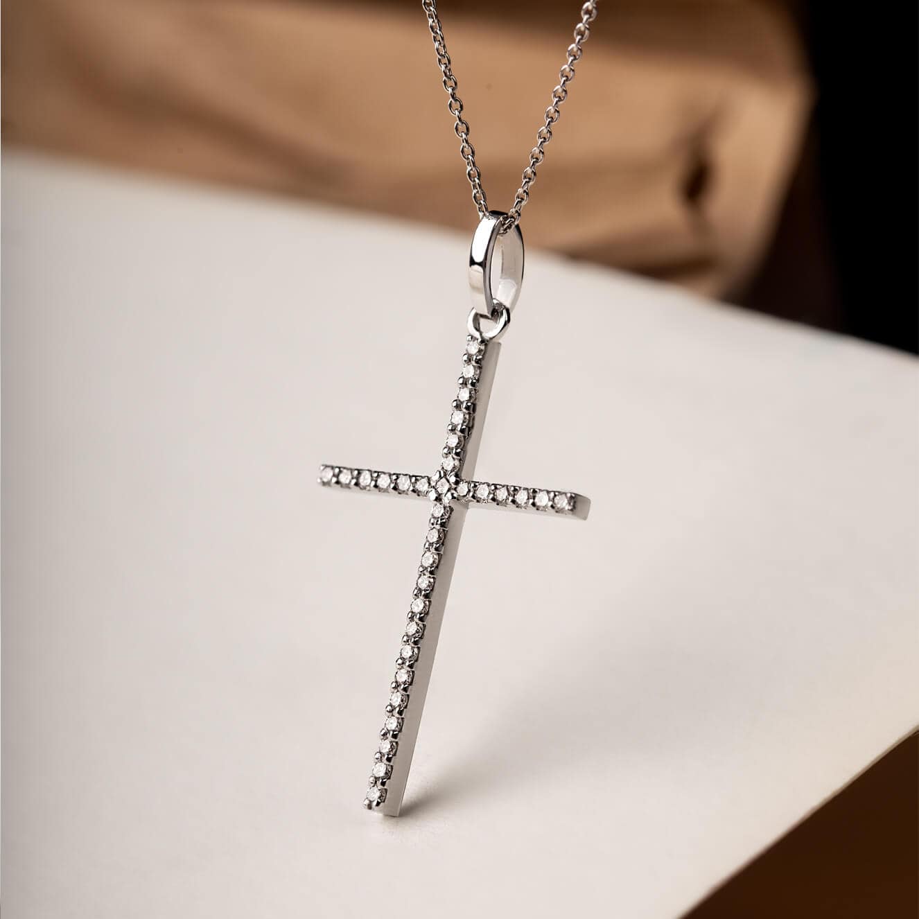 Diamond cross pendant — Melina Fachidis (2)