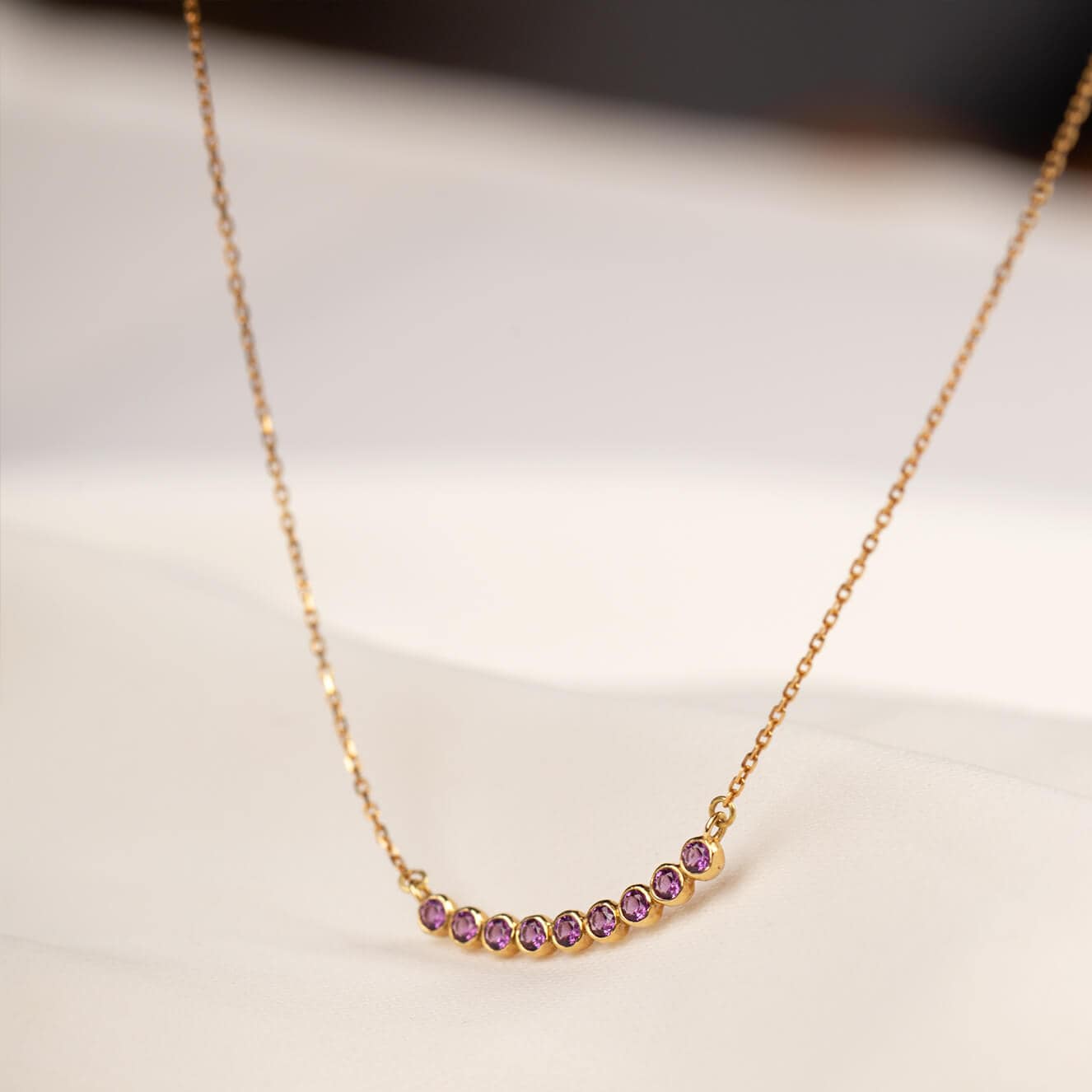 Purple topaz line pendant — Melina Fachidis (2)