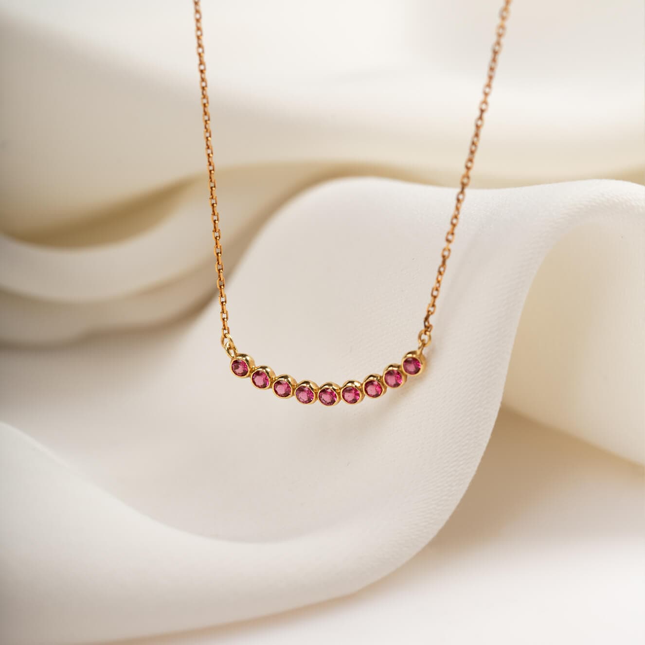 Pink topaz line pendant — Melina Fachidis (2)