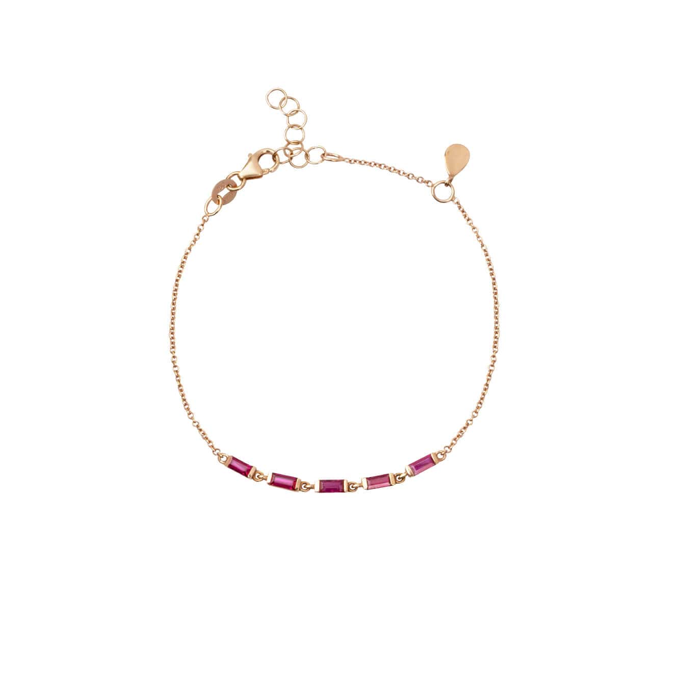 Rubies baguette chain bracelet — Melina Fachidis