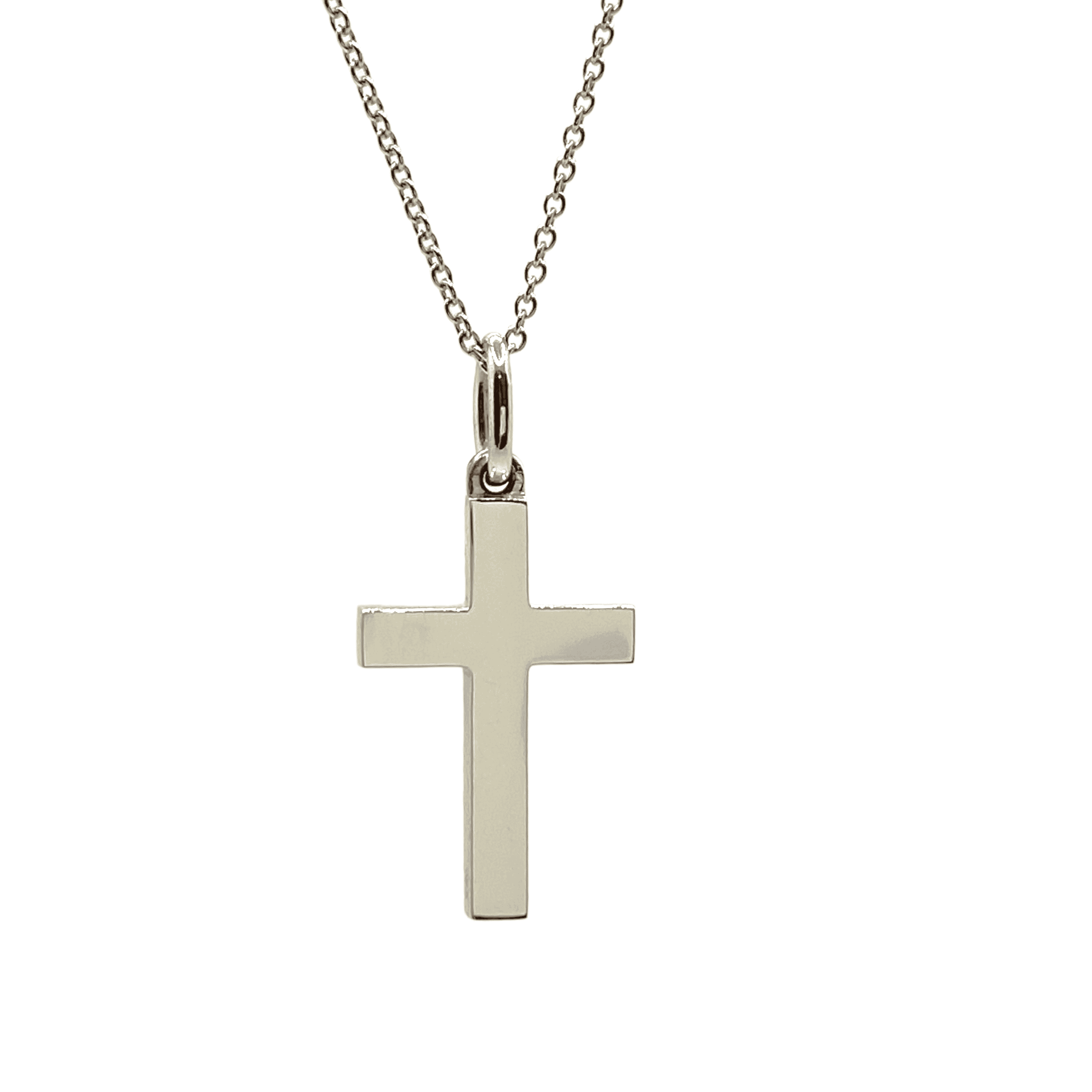 14k white gold unisex cross — Melina Fachidis