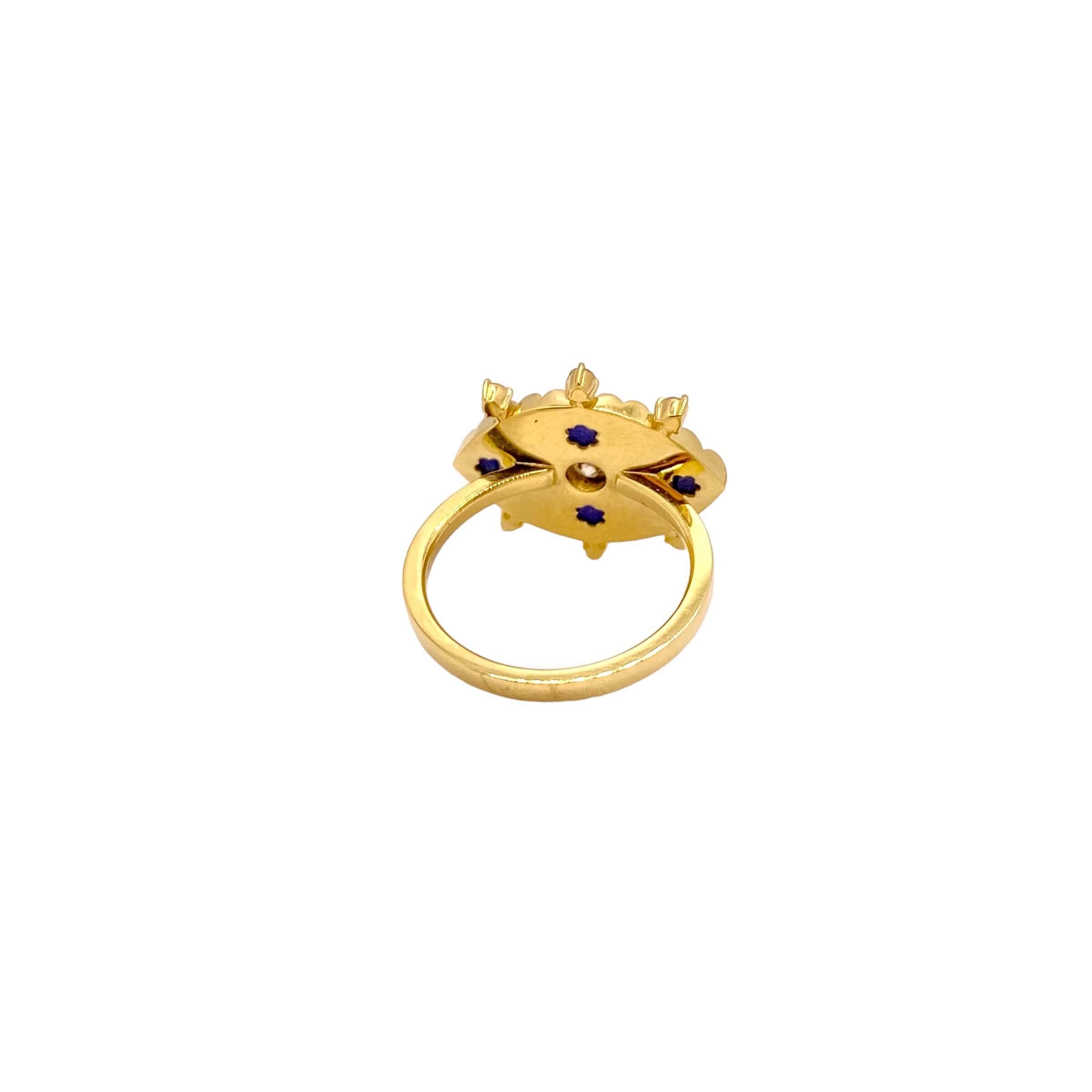 Lapis lazuli eye shaped diamond ring — Melina Fachidis (4)