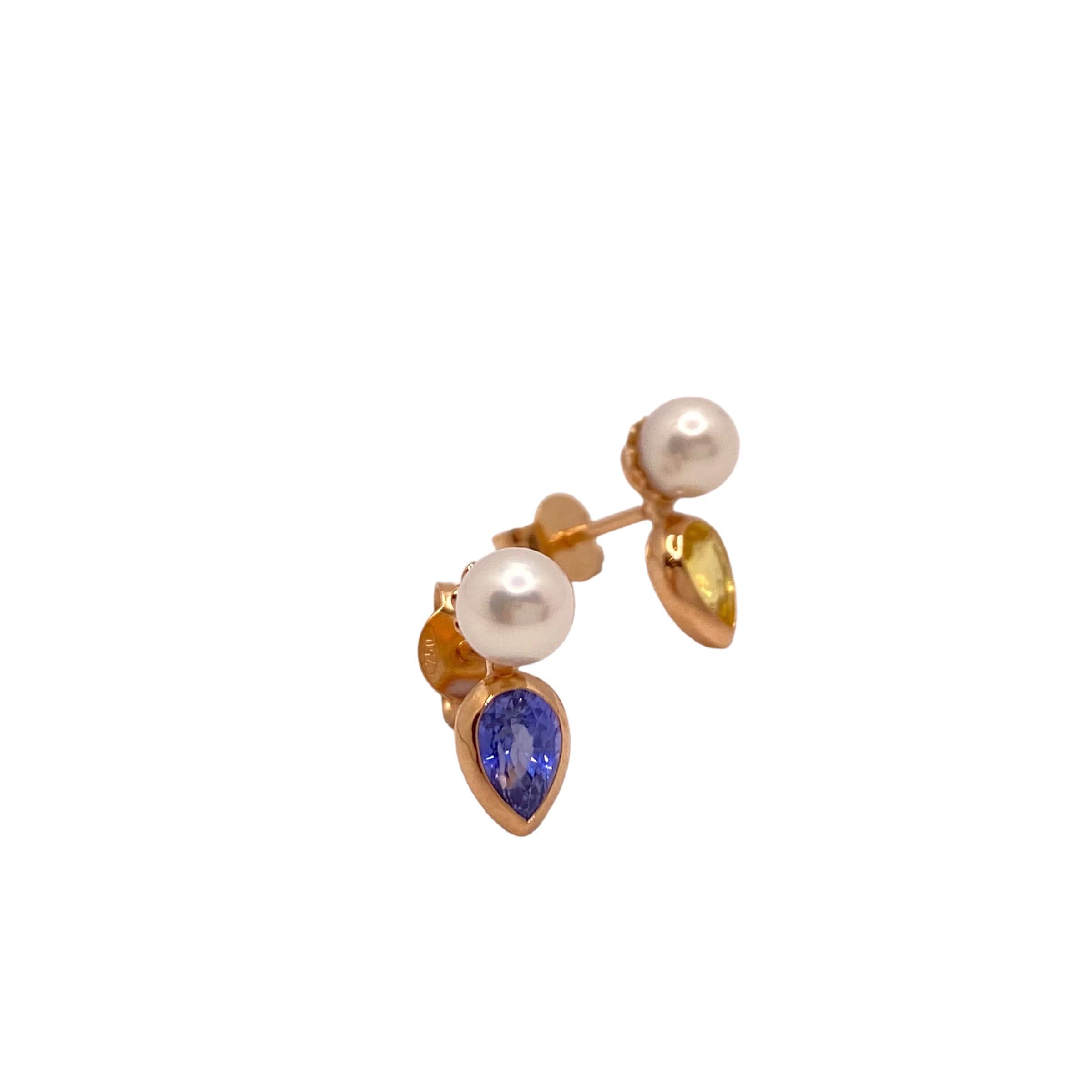 Sapphire & pearl stud earrings — Melina Fachidis (8)