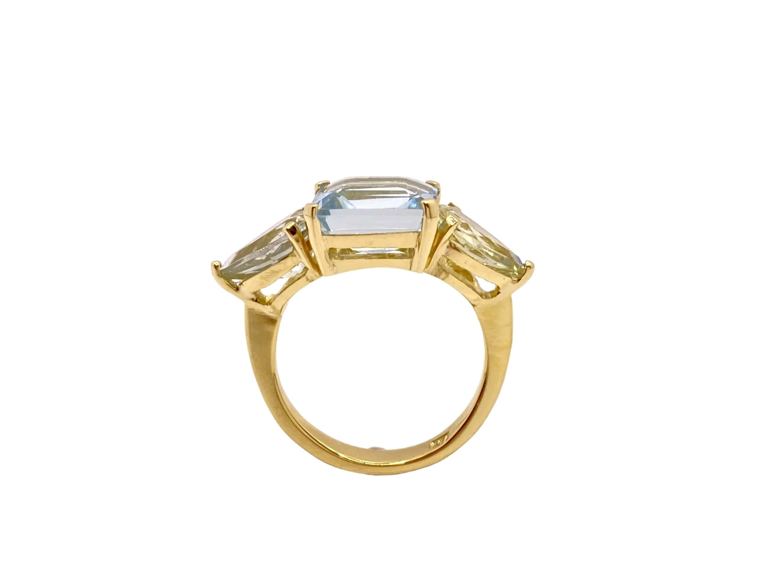 Three stone 18k yellow gold ring — Melina Fachidis (5)