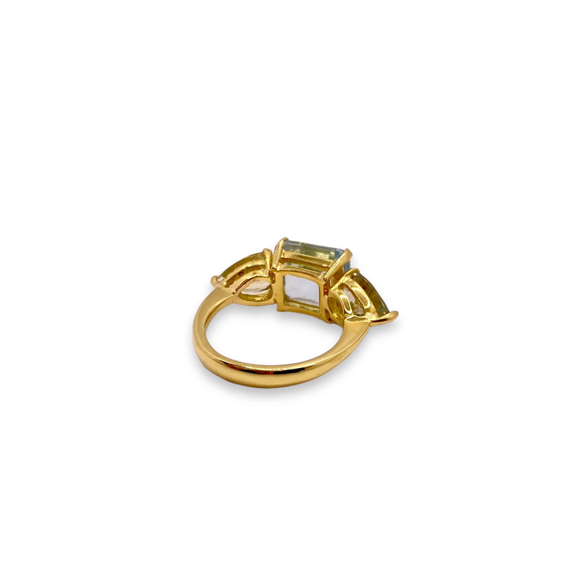 Three stone 18k yellow gold ring — Melina Fachidis (6)