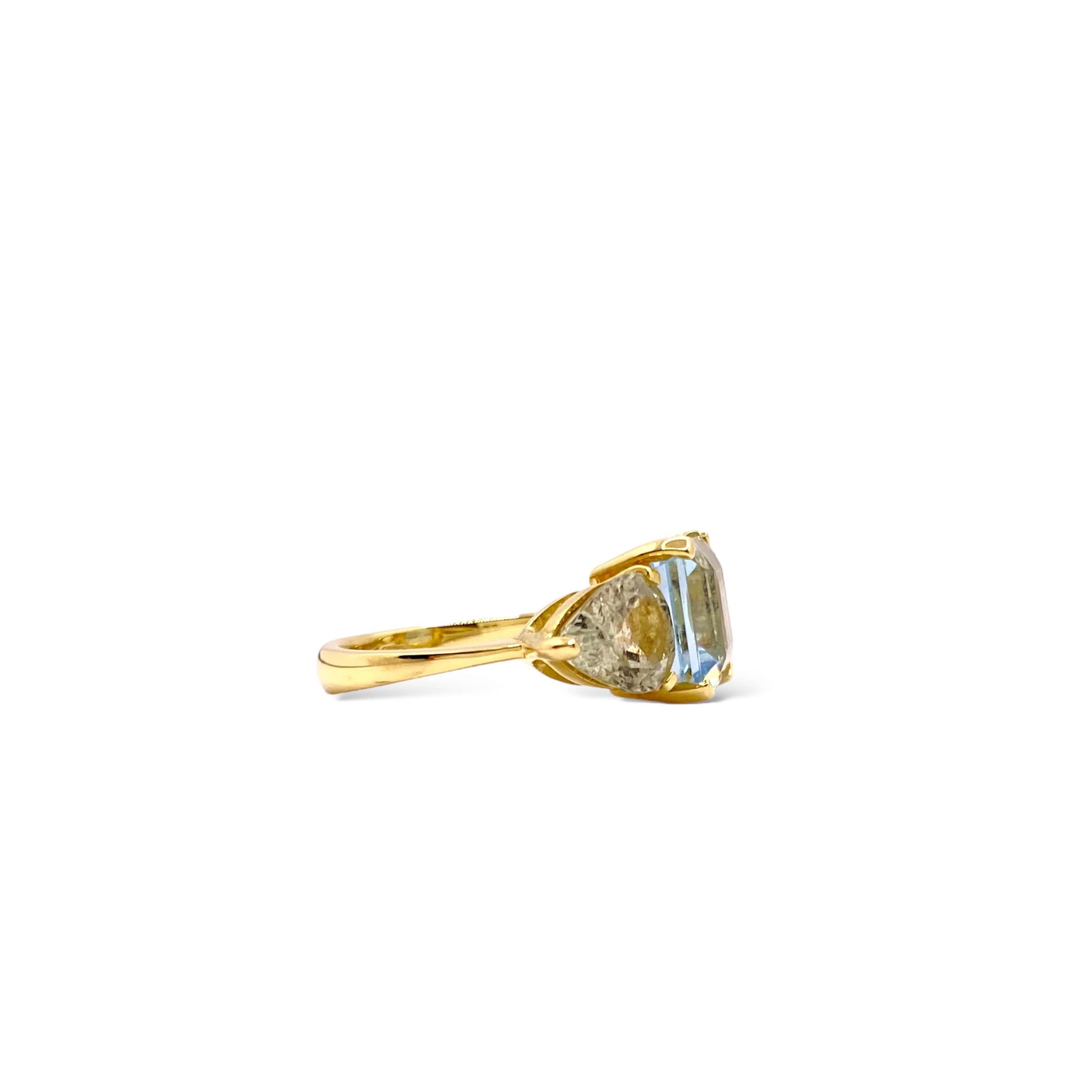 Three stone 18k yellow gold ring — Melina Fachidis (7)