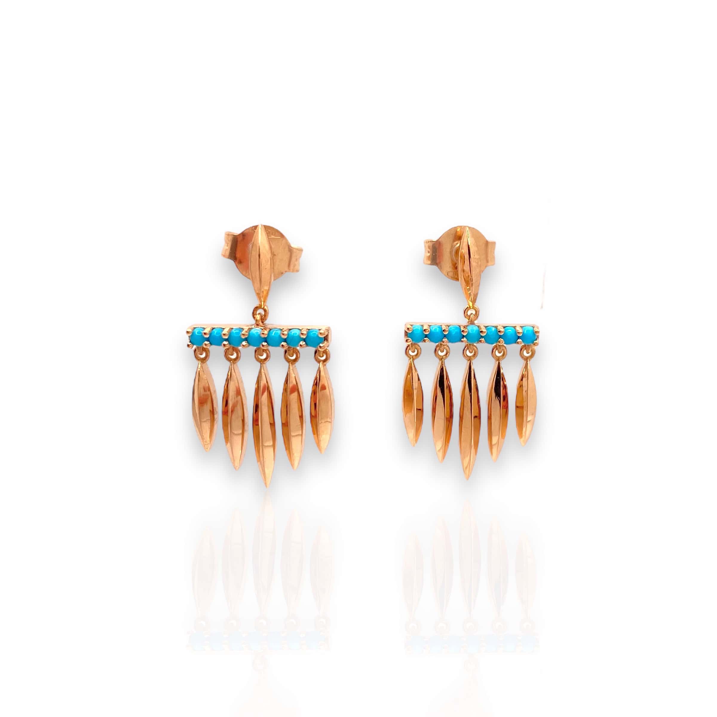 Summer rain turquoise earrings — Melina Fachidis (3)