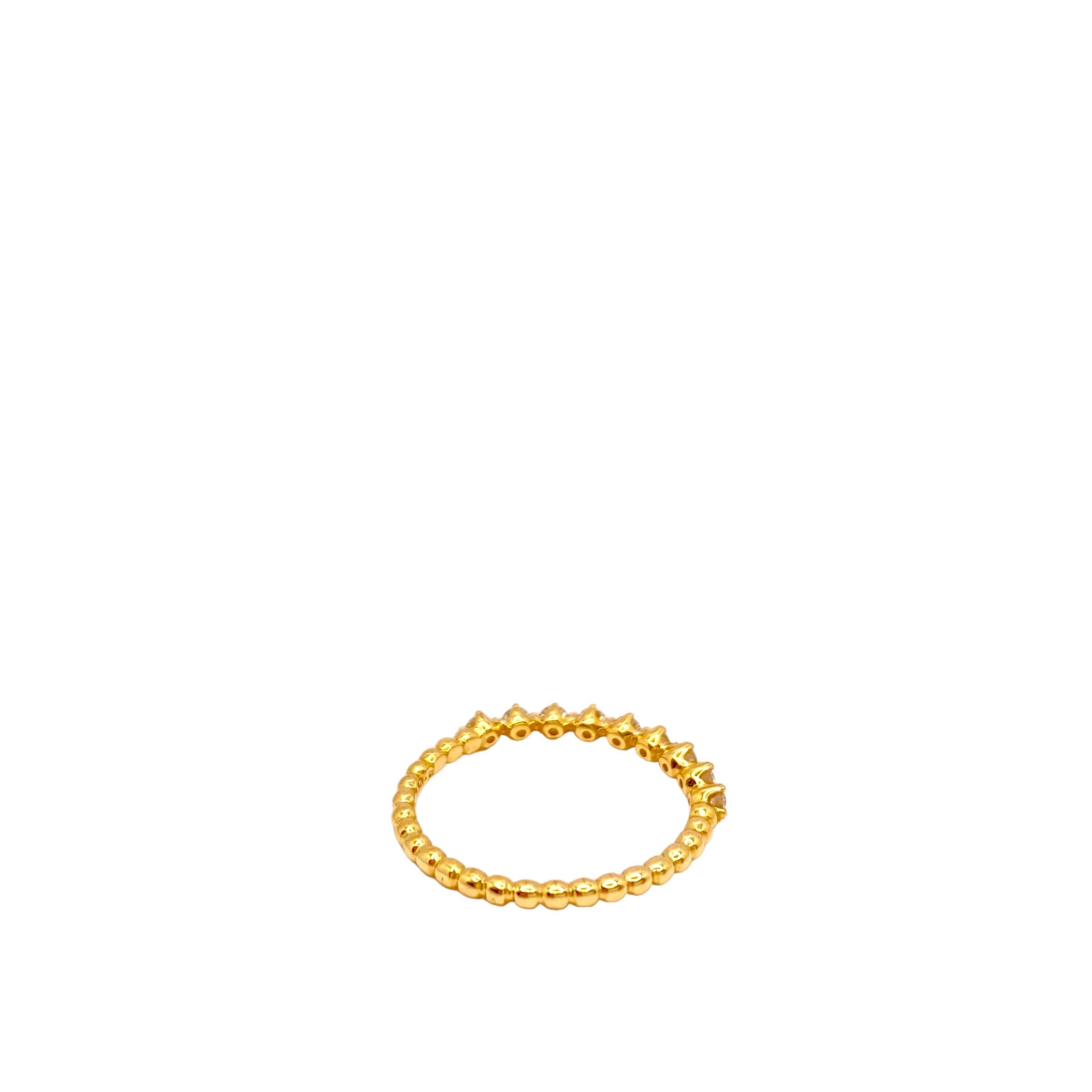 Nine diamond 18k yellow gold dotted ring — Melina Fachidis (3)