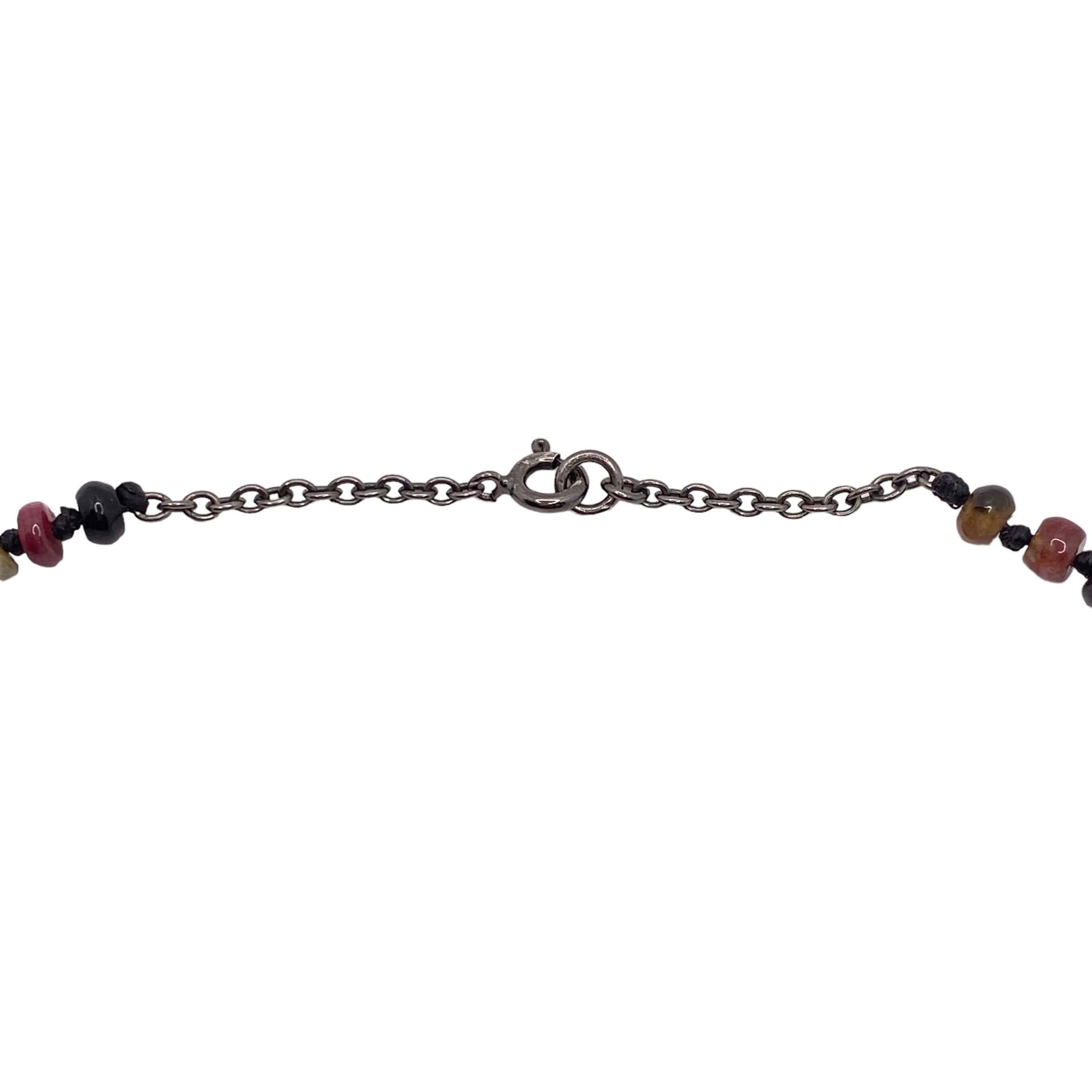 Multi tourmaline silver double bracelet — Melina Fachidis (2)