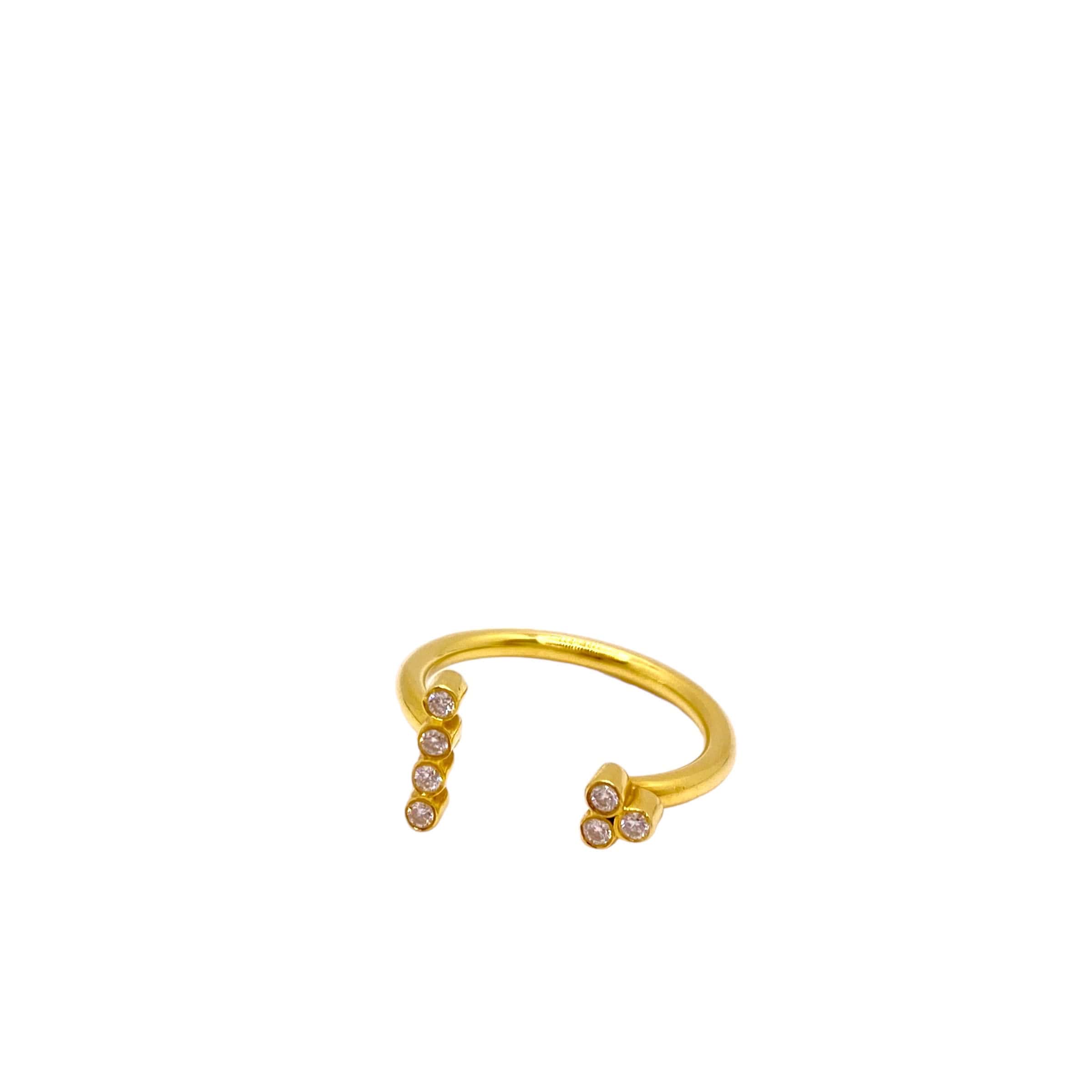 18K yellow gold open diamond ring — Melina Fachidis (5)