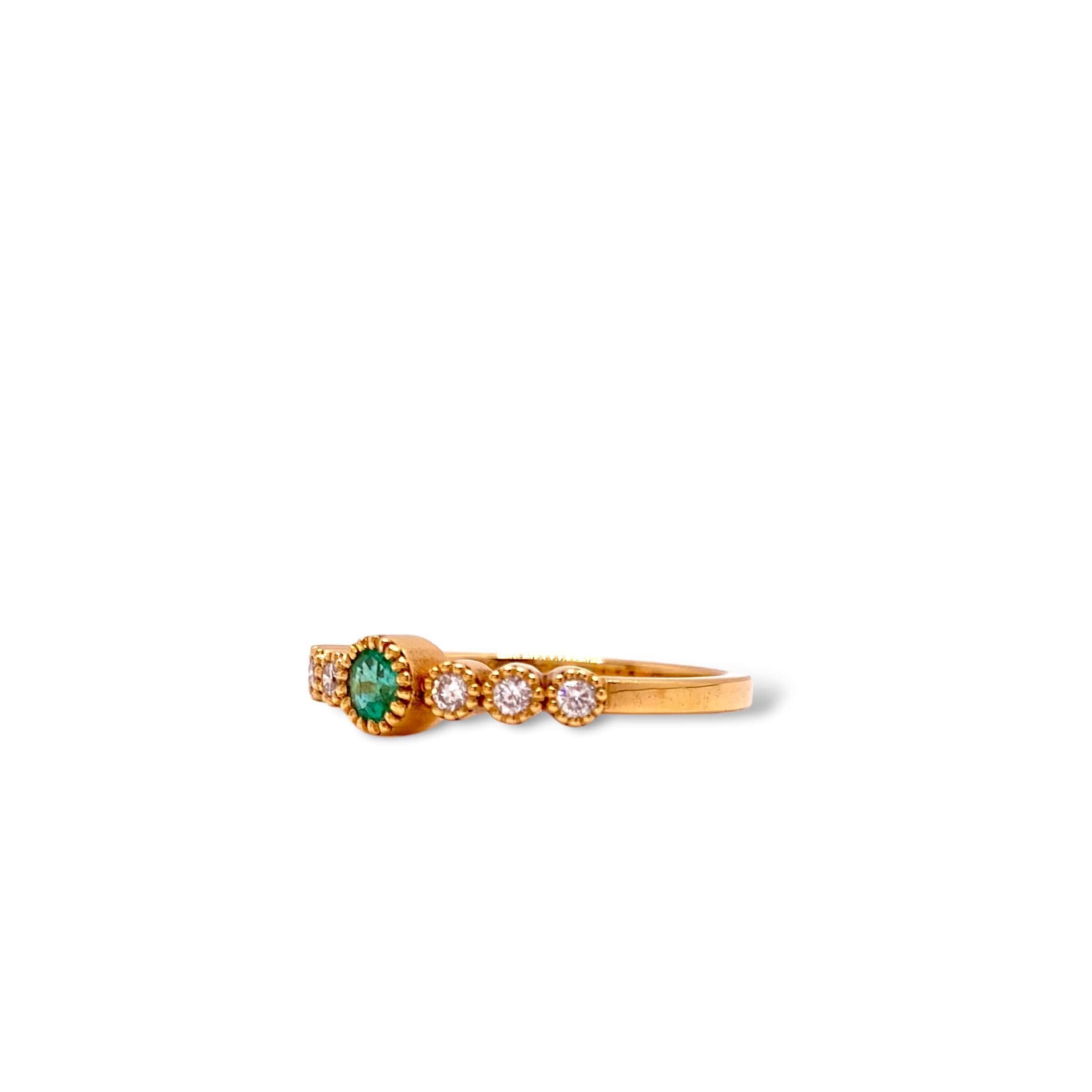 Emerald & diamonds solid ring — Melina Fachidis (5)