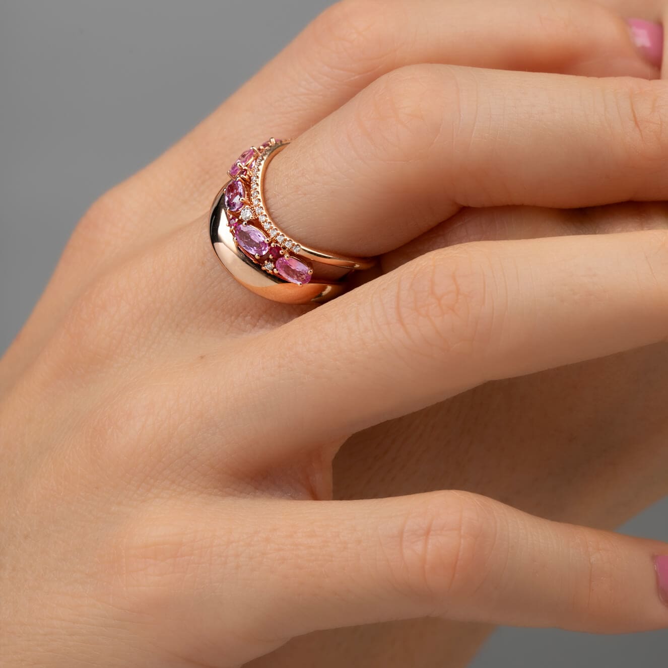 Wavy pink sapphire ring — Melina Fachidis (3)