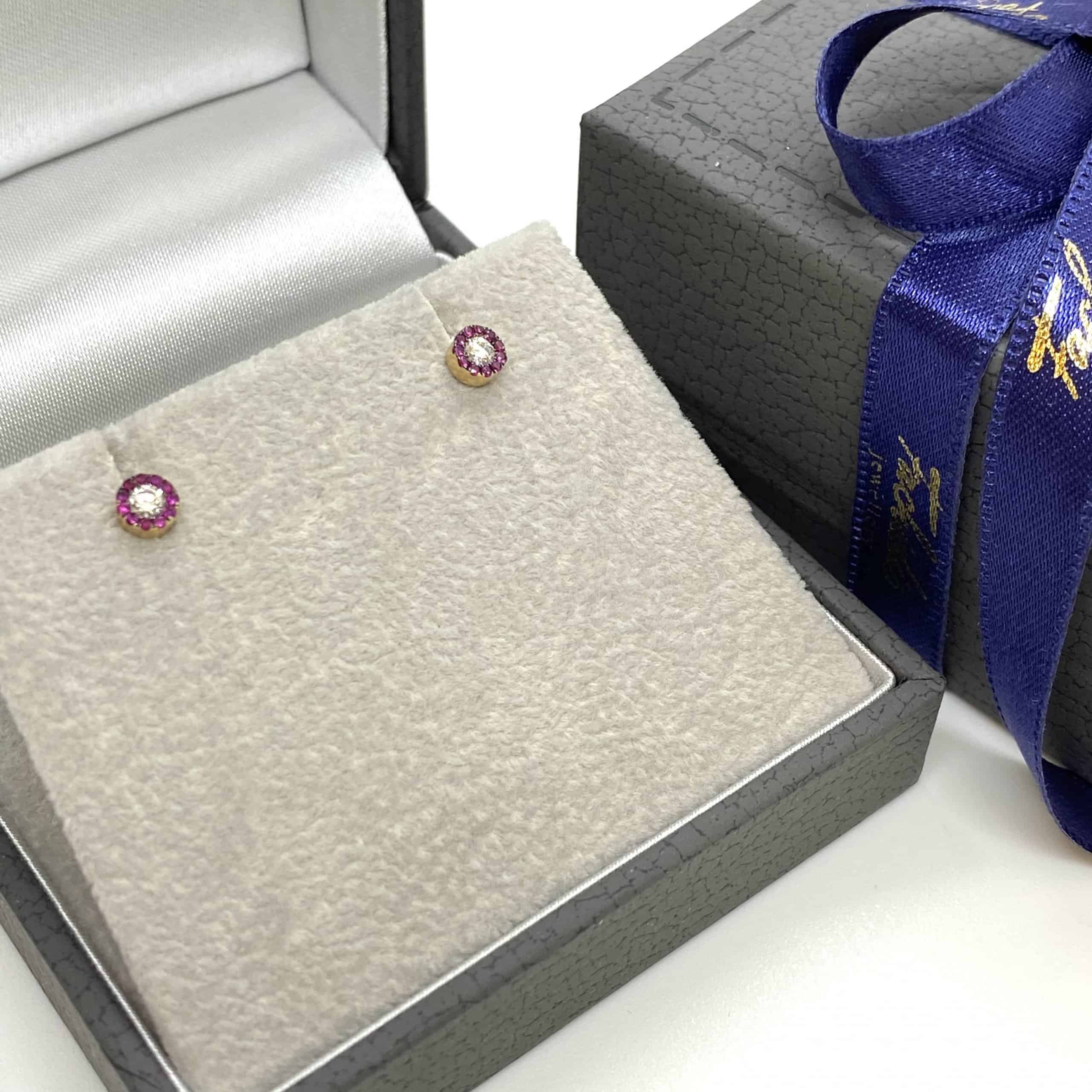 Diamond-ruby round stud earrings — Melina Fachidis (5)