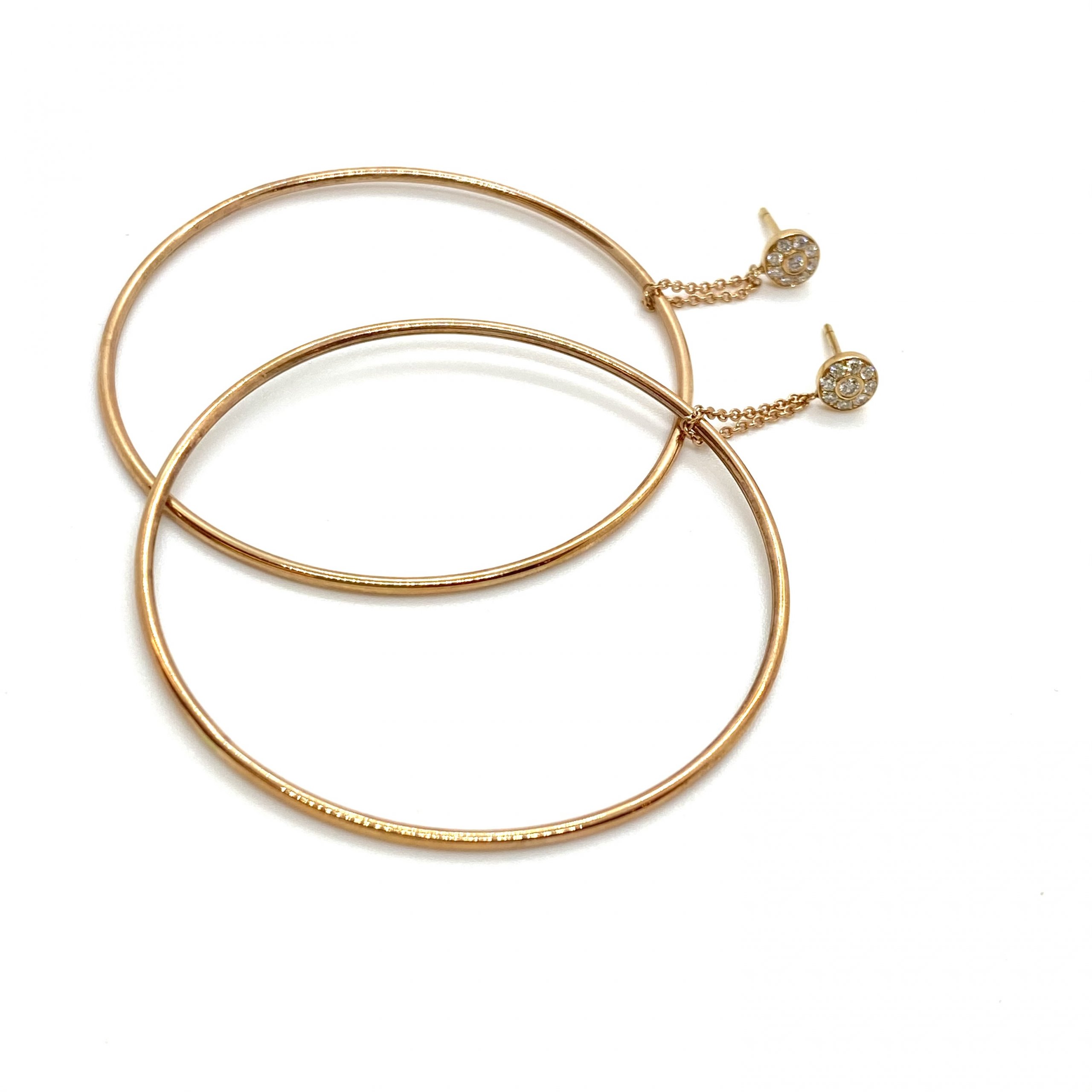 Diamond studs with statement hoops hanging — Melina Fachidis (4)
