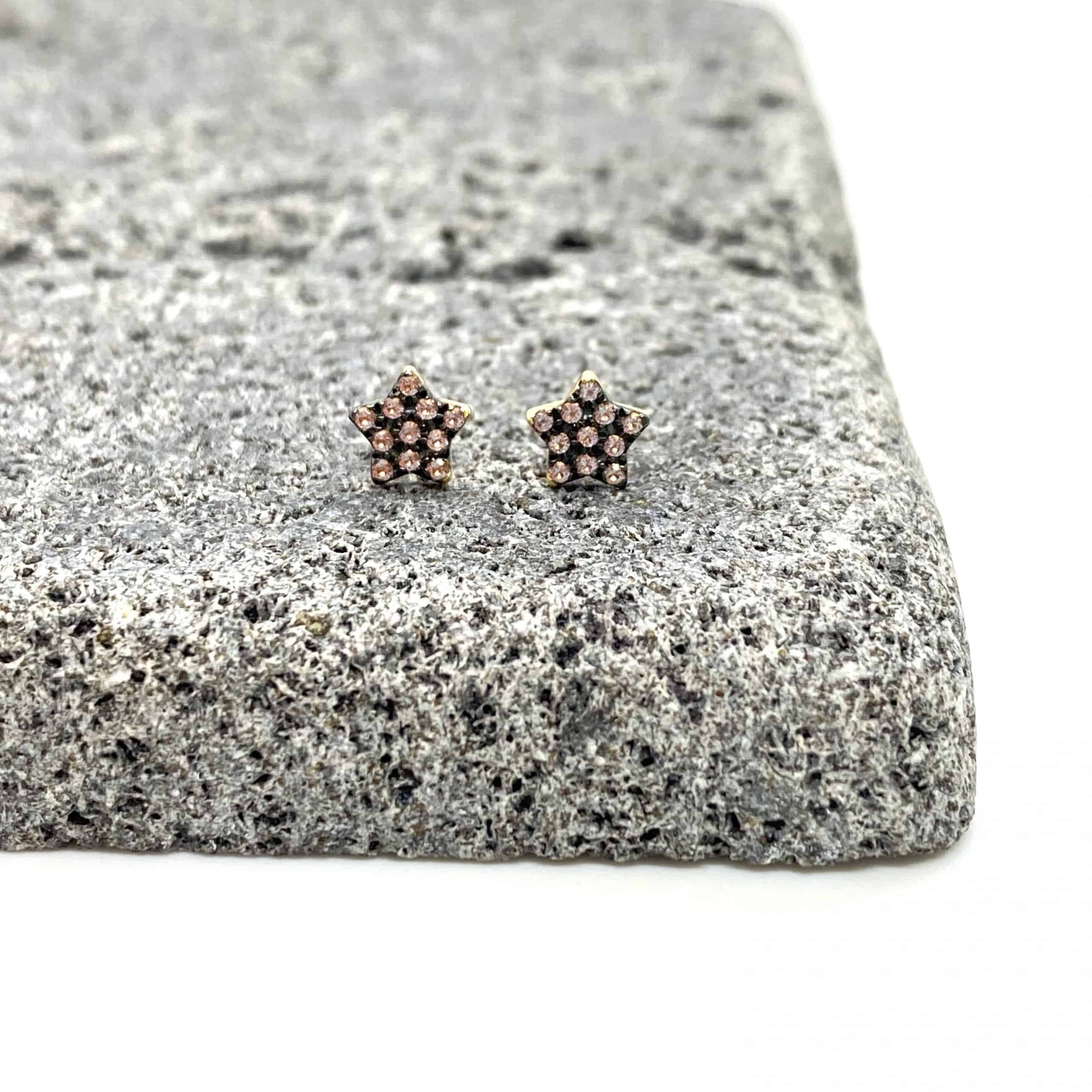 Light pink topaz star earrings — Melina Fachidis (3)
