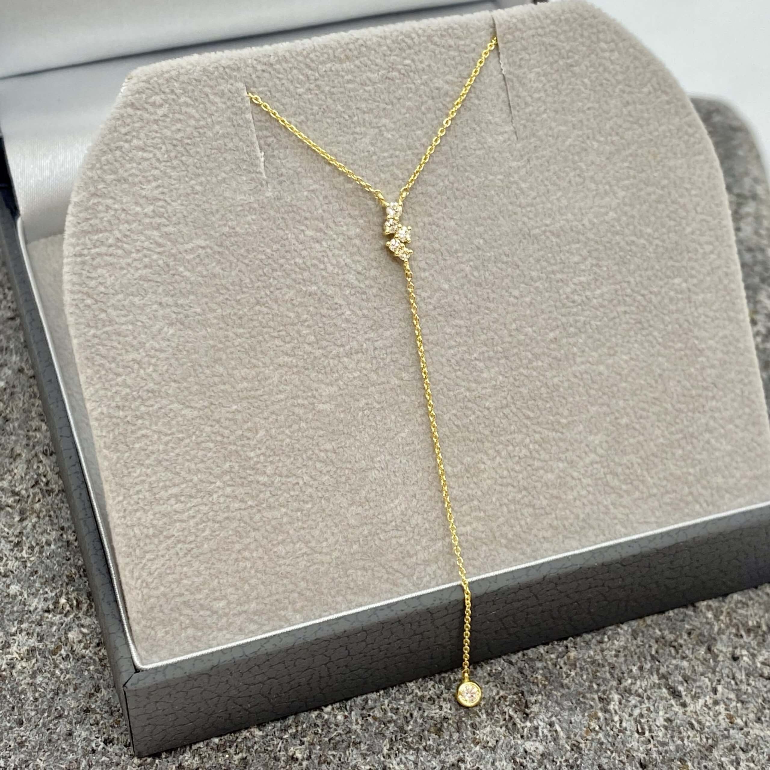 V shape diamond necklace — Melina Fachidis (4)