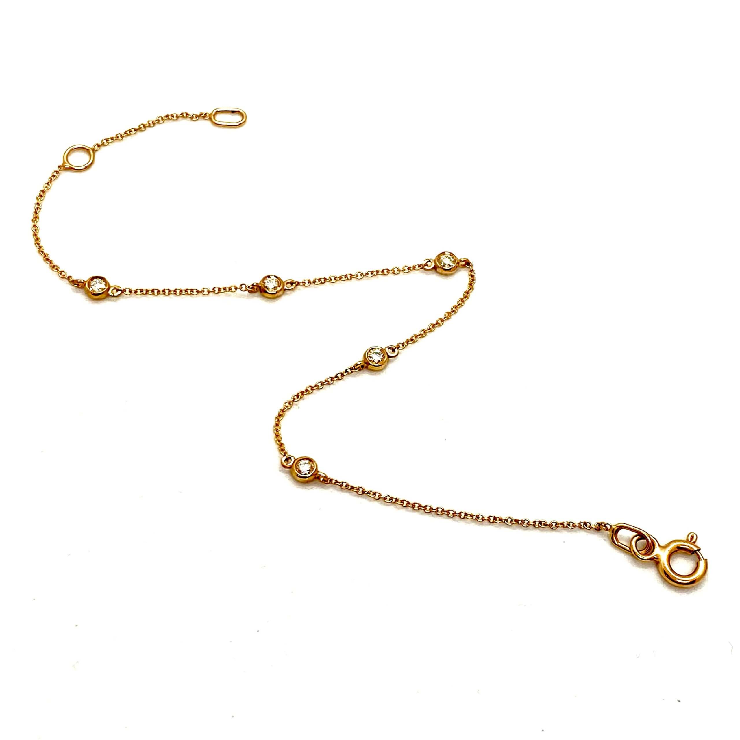 Five diamond chain bracelet — Melina Fachidis (2)