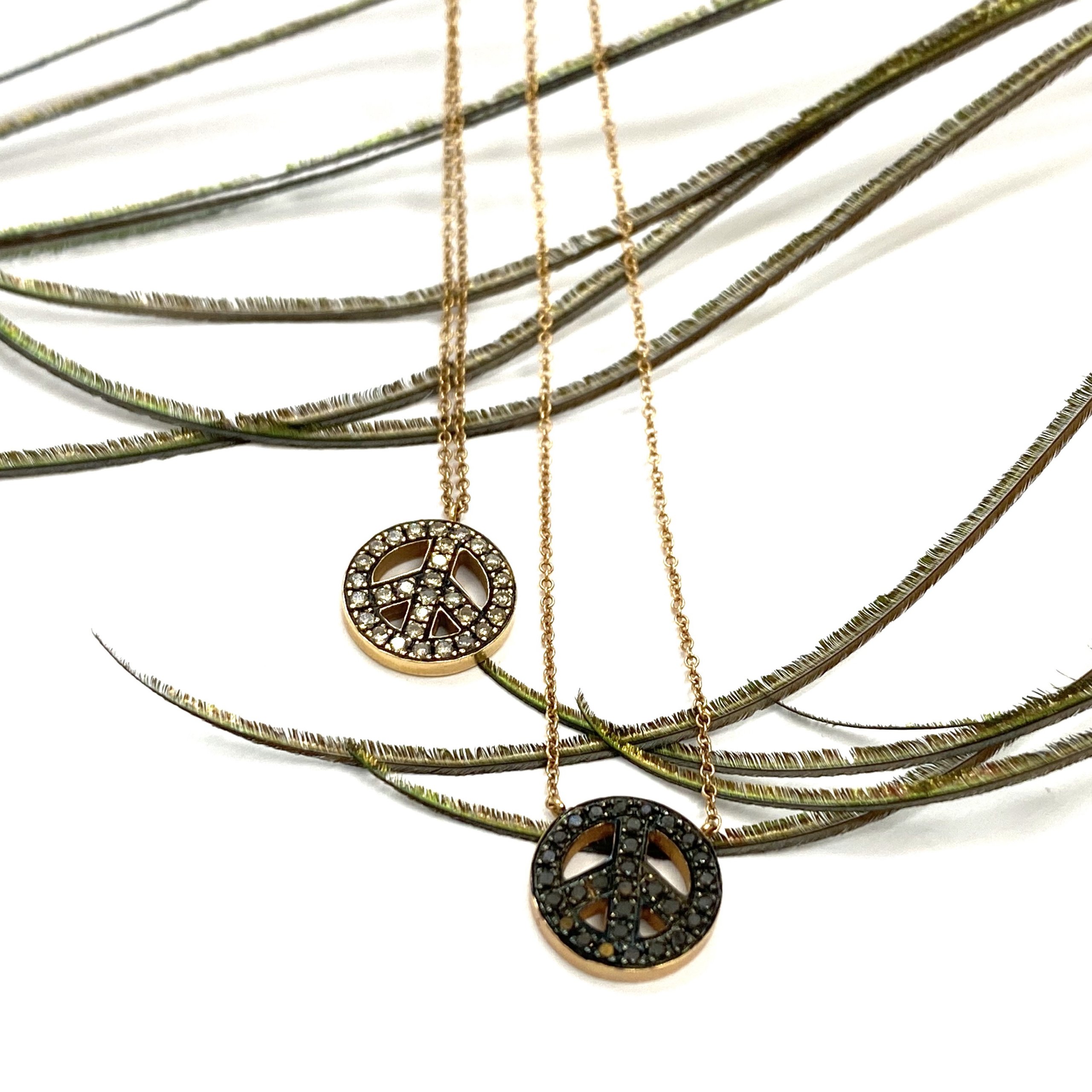 Brown diamonds peace symbol pendant — Melina Fachidis (4)
