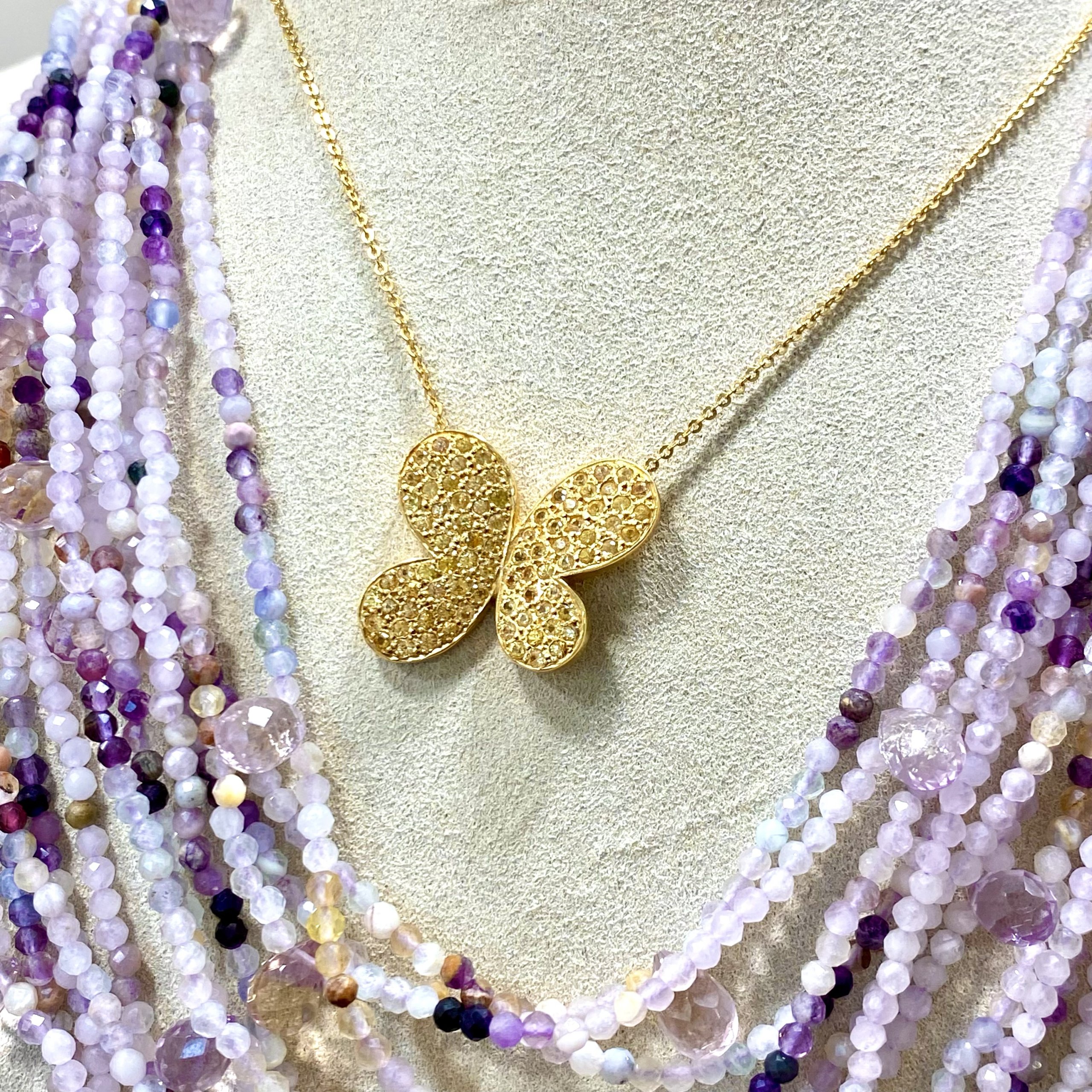 Yellow sapphires butterfly pendant — Melina Fachidis (2)