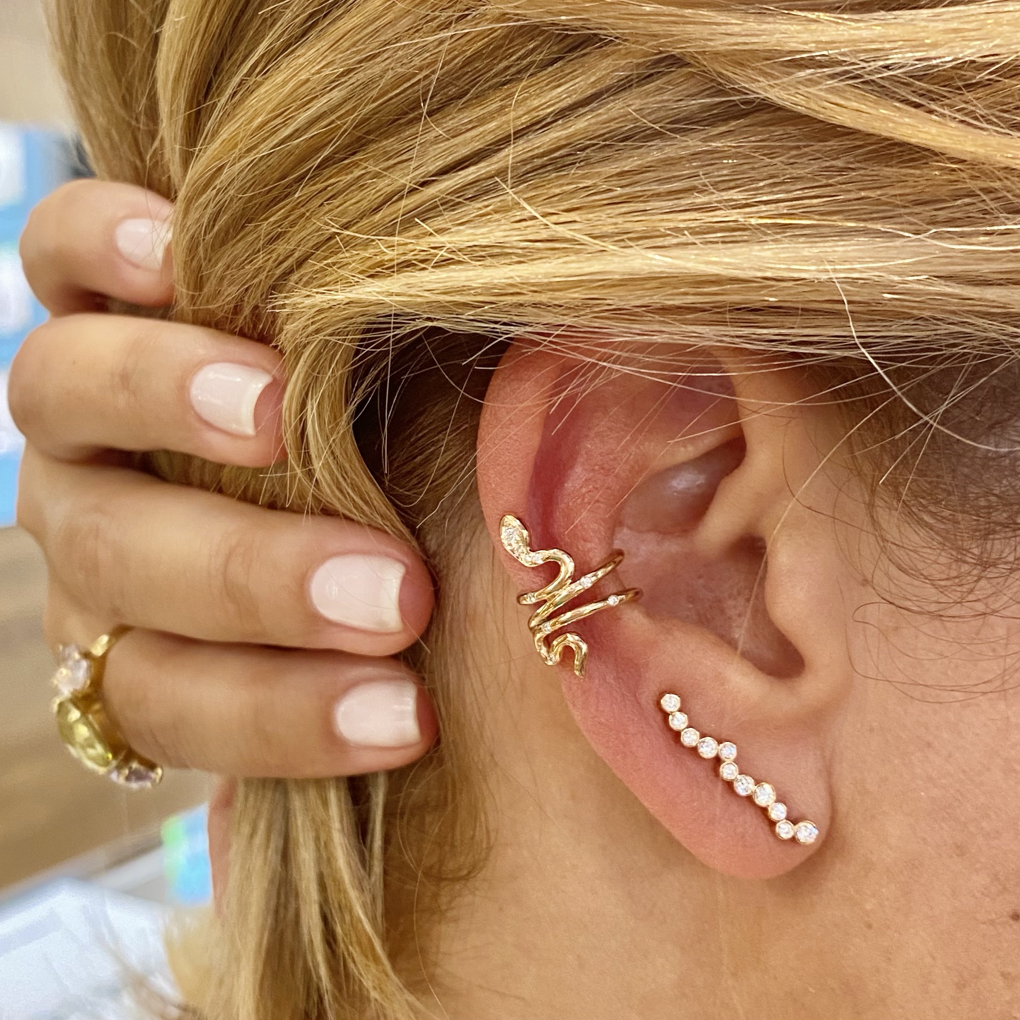 Climber 11 diamond single earring — Melina Fachidis (7)